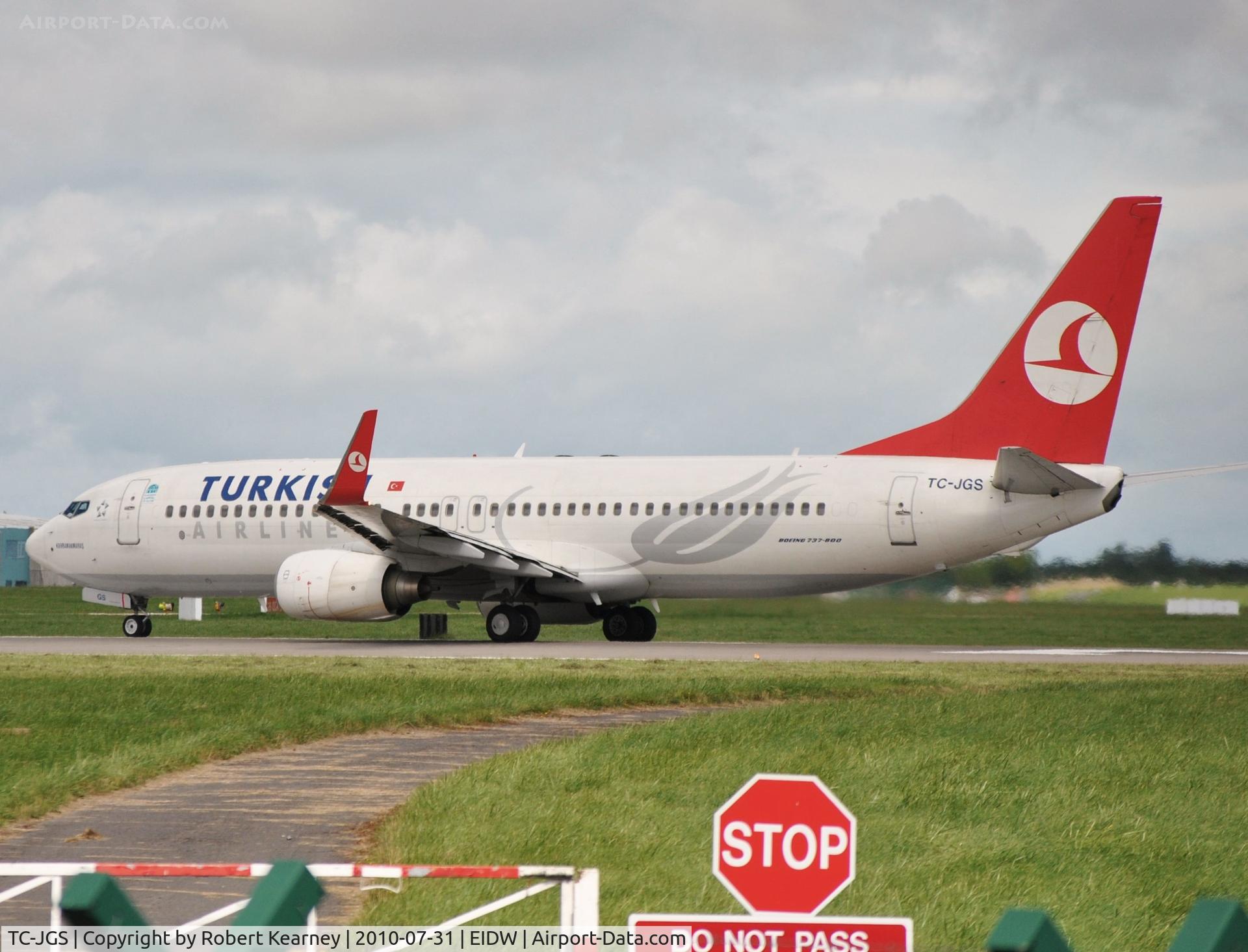 TC-JGS, 2006 Boeing 737-8F2 C/N 34416, THY rolling on r/w 28