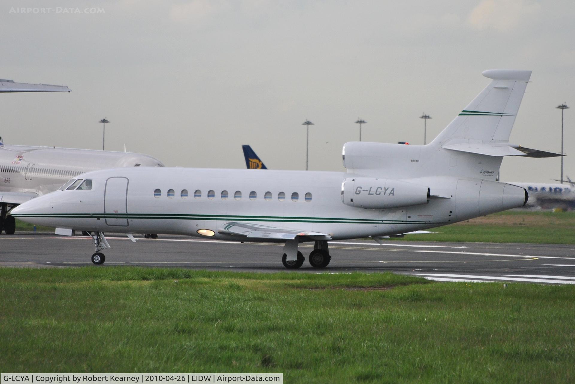 G-LCYA, 2002 Dassault Falcon 900EX C/N 105, Private MY900 rolling on r/w 28