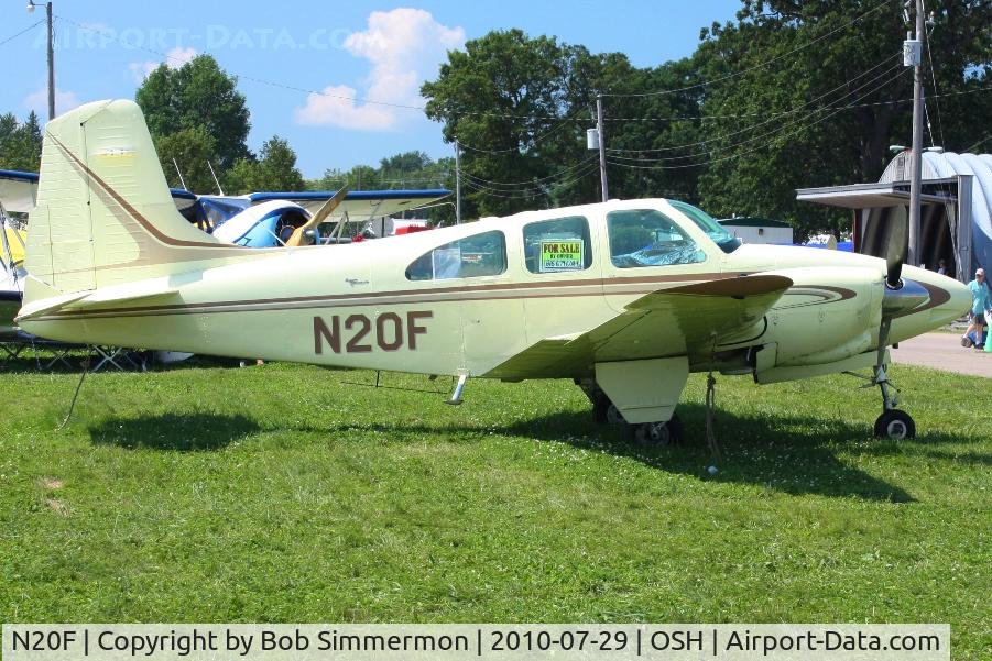 N20F, 1965 Beech D95A Travel Air C/N TD-623, Airventure 2010 - Oshkosh, Wisconsin