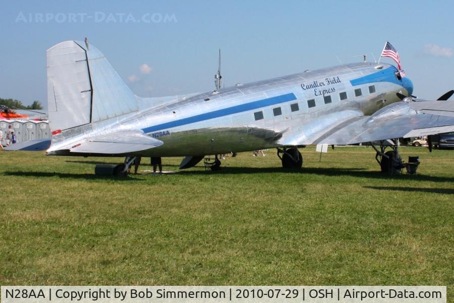 N28AA, 1940 Douglas DC-3A C/N 2239, Airventure 2010 - Oshkosh, Wisconsin