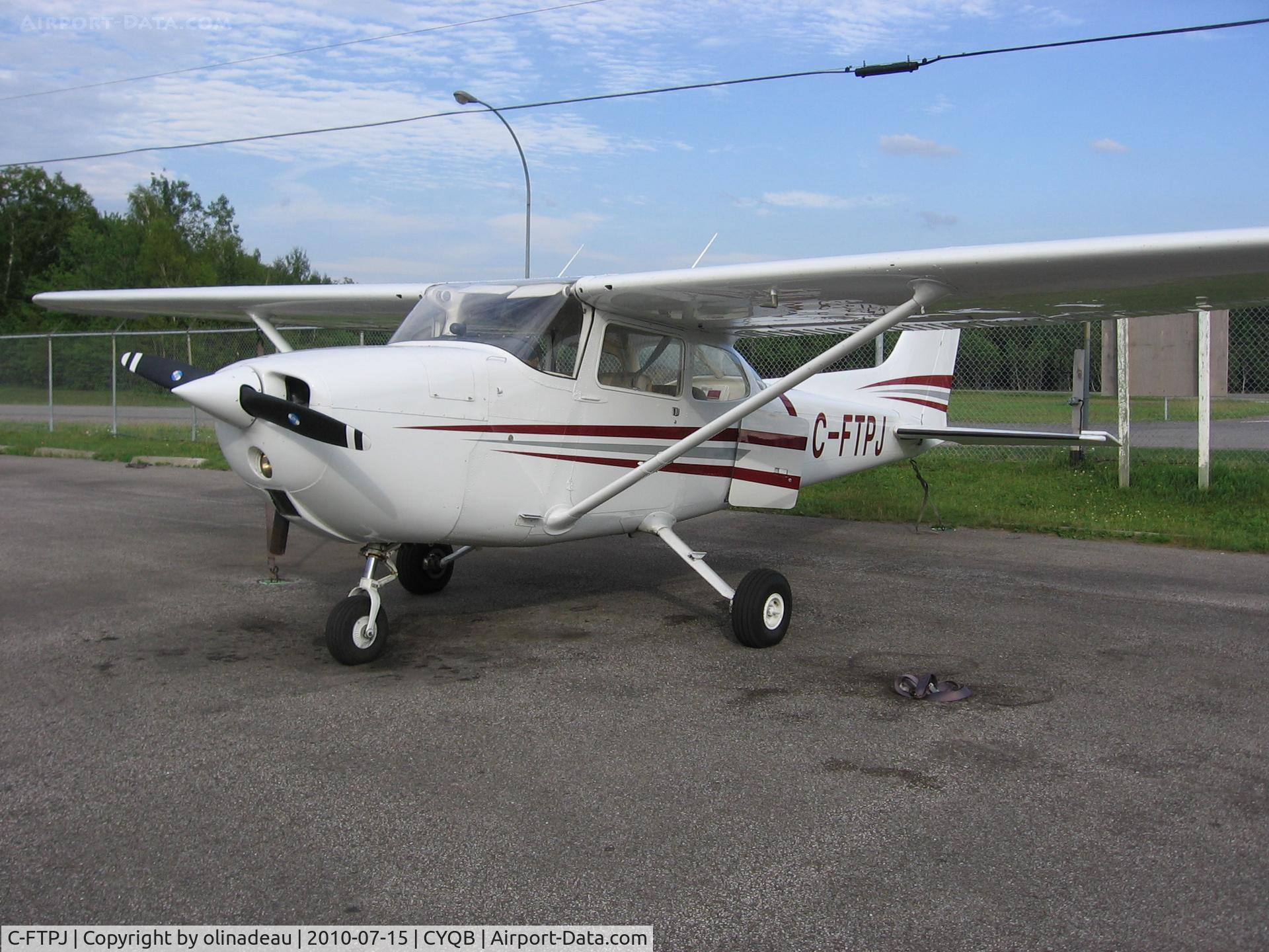 C-FTPJ, Cessna 172L C/N 17260448, Just after flying friends on a city tour. Aircraft parked at CFAQ. This is the flight school that owns the aircraft.