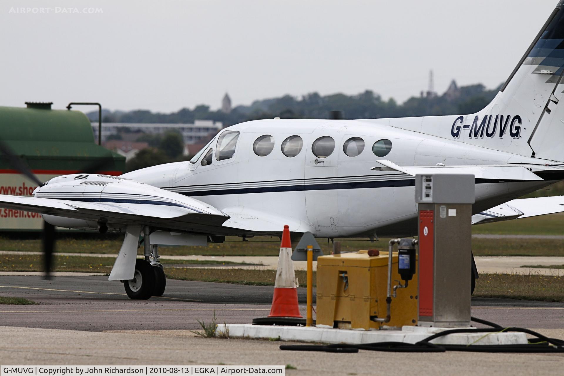 G-MUVG, 1981 Cessna 421C Golden Eagle C/N 421C-1064, Just landed