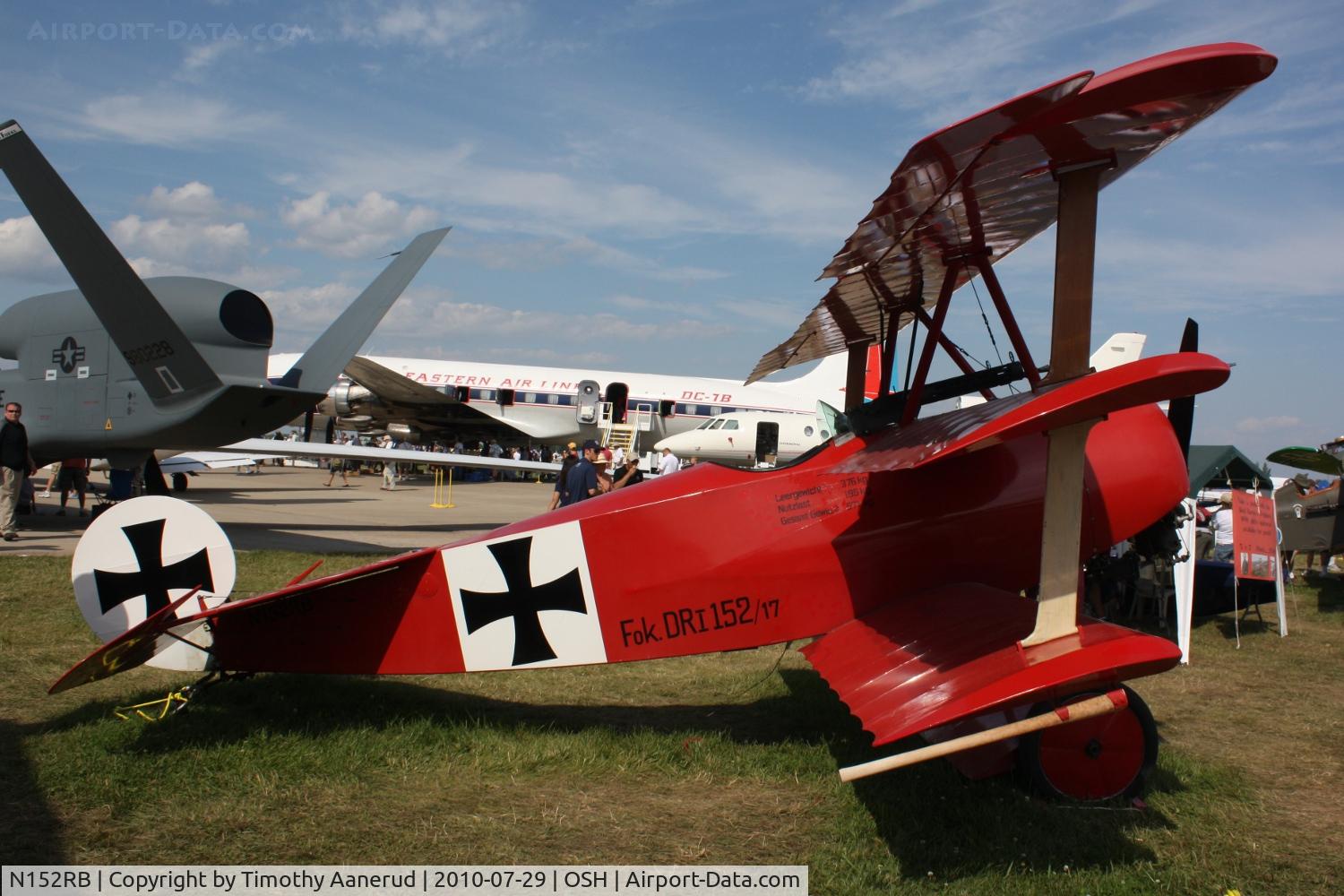 N152RB, 1978 Fokker DR-1 TRIPLANE C/N 20936, 1978 FOLKER DR-1 TRIPLANE, c/n: 20936