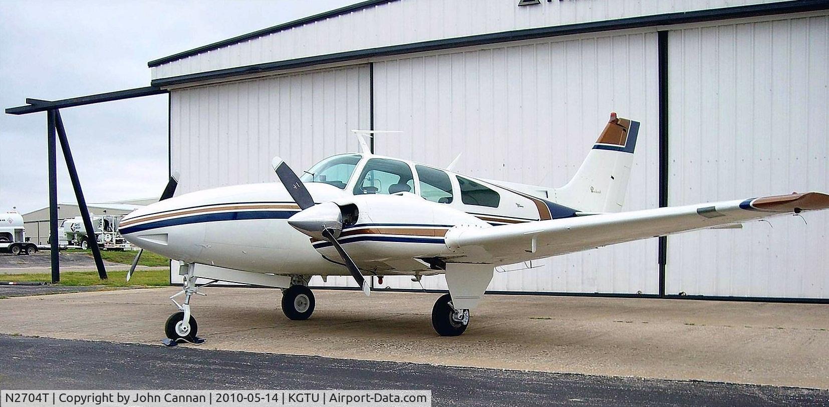 N2704T, 1967 Beech C55 Baron (95-C55) C/N TE-341, Currently (2010-08-12) equipped with:
KMA 24 Audio Panel/3-lite 
Garmin 530 W/G-S 
King KX-155 W/G-S 
Garmin 330 Mode S Transponder
Garmin 696 Portable GPS Unit
WX-10A Storm Scope 
Century 2000 A/P w/Alt Hold and GPS Roll Steering  
Davtron Digita