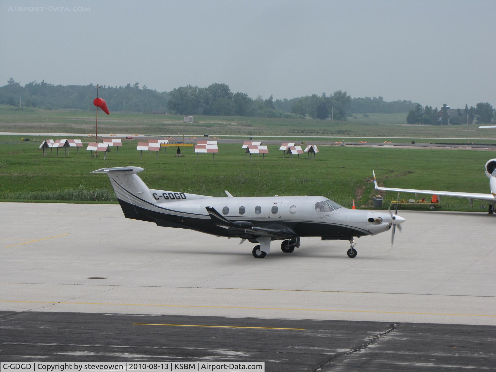 C-GDGD, 1997 Pilatus PC-12/45 C/N 193, seen at KSBM during the PGA Tour