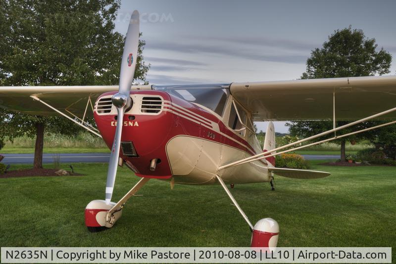 N2635N, 1947 Cessna 140 C/N 12893, I am the latest owner of this beautiful airplane.  Here she is nearly 40 years after the shot at the Grand Canyon airport with John Bovard.