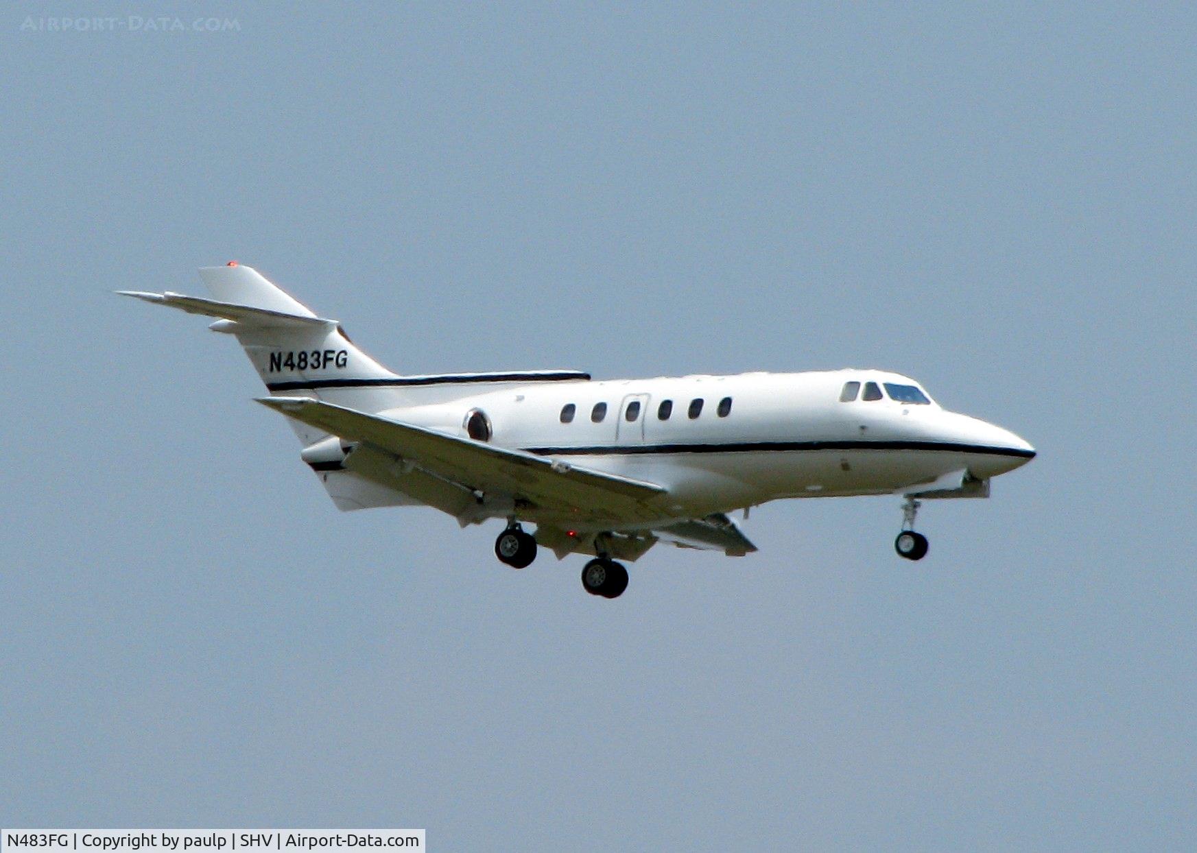 N483FG, 1980 Hawker Siddeley HS.125 Series 700A C/N 257094, Landing at Shreveport Regional.
