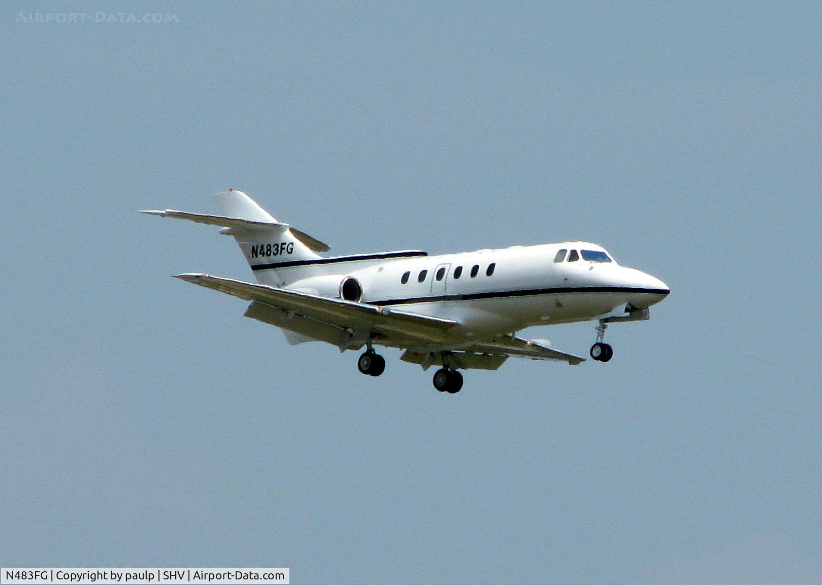 N483FG, 1980 Hawker Siddeley HS.125 Series 700A C/N 257094, Landing at Shreveport Regional.