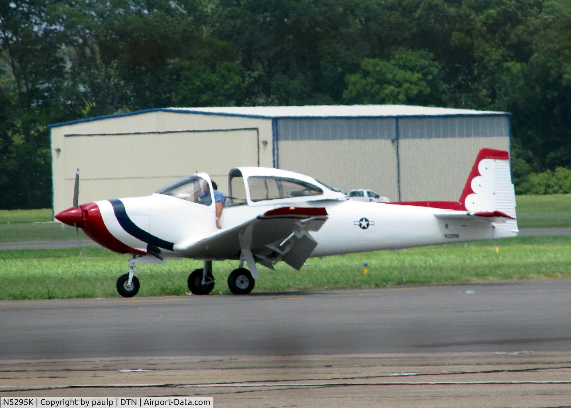 N5295K, 1950 Ryan Navion B C/N NAV-4-2195B, At Shreveport's Downtown Airport.