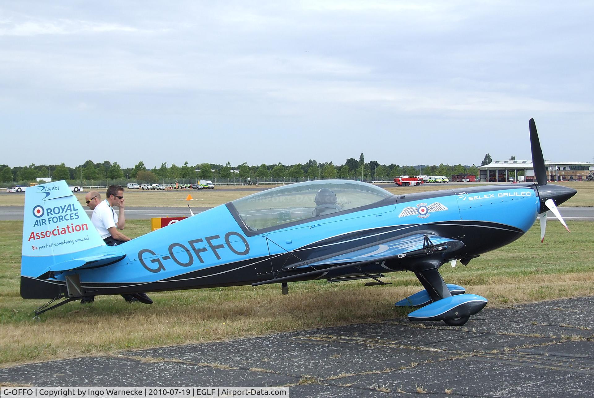 G-OFFO, 2006 Extra EA-300/L C/N 1226, Extra EA-300L of the Selex Galileo 'Blades' flying for the RAFA at Farnborough International 2010