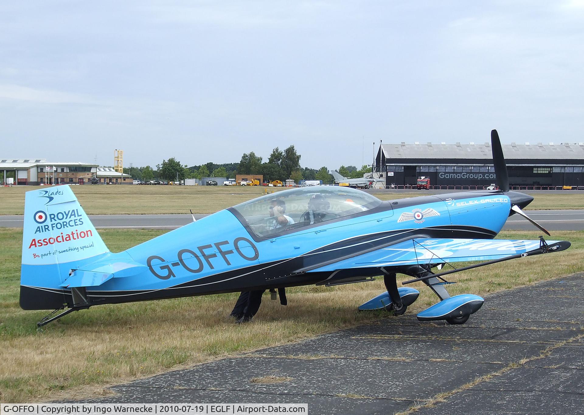 G-OFFO, 2006 Extra EA-300/L C/N 1226, Extra EA-300L of the Selex Galileo 'Blades' flying for the RAFA at Farnborough International 2010