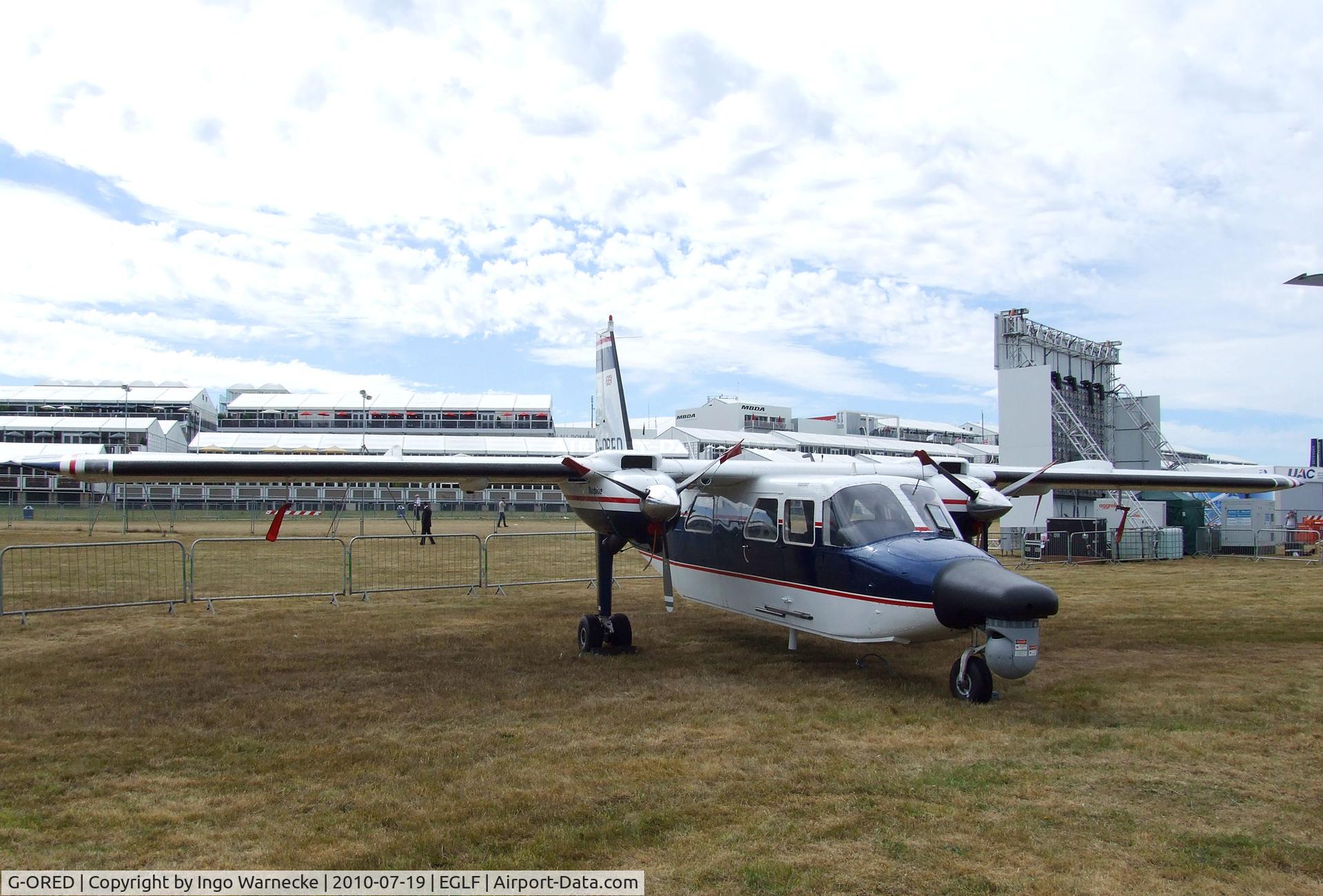 G-ORED, 1982 Britten-Norman BN-2T Islander C/N 2142, Britten-Norman BN-2T Turbine-Islander at Farnborough International 2010