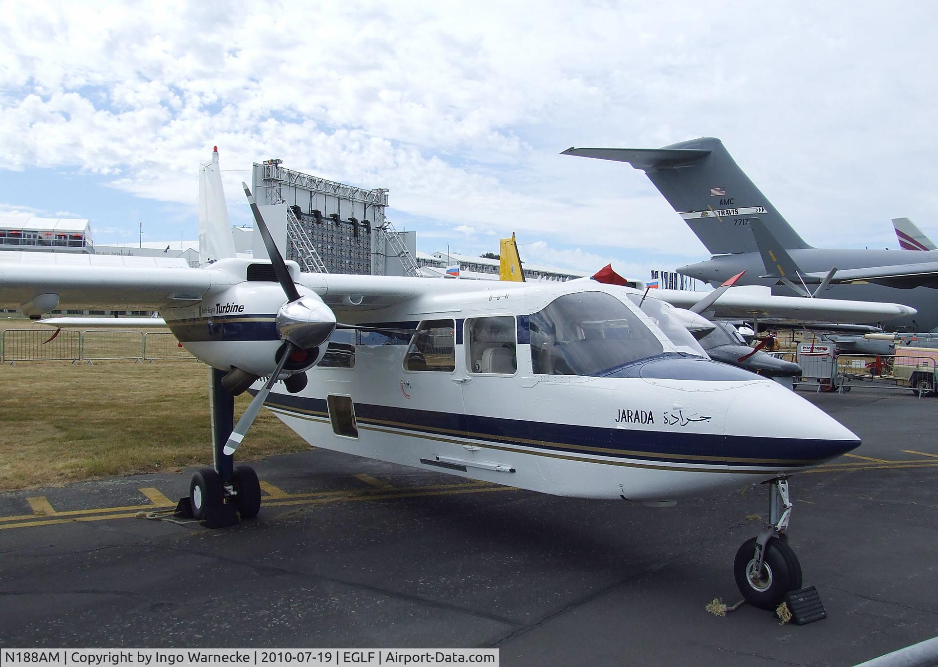 N188AM, 2005 Britten-Norman BN-2B-20 Islander C/N 2302, Britten-Norman BN-2T Turbine-Islander at Farnborough International 2010