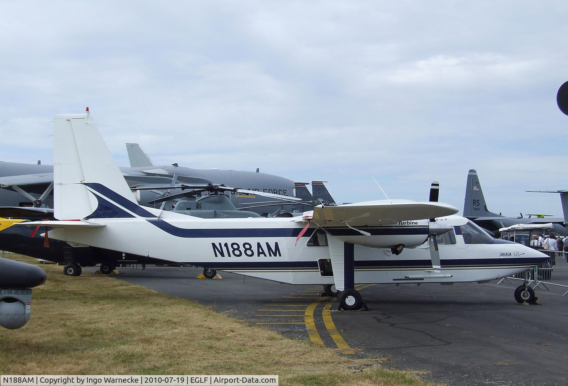 N188AM, 2005 Britten-Norman BN-2B-20 Islander C/N 2302, Britten-Norman BN-2T Turbine-Islander at Farnborough International 2010