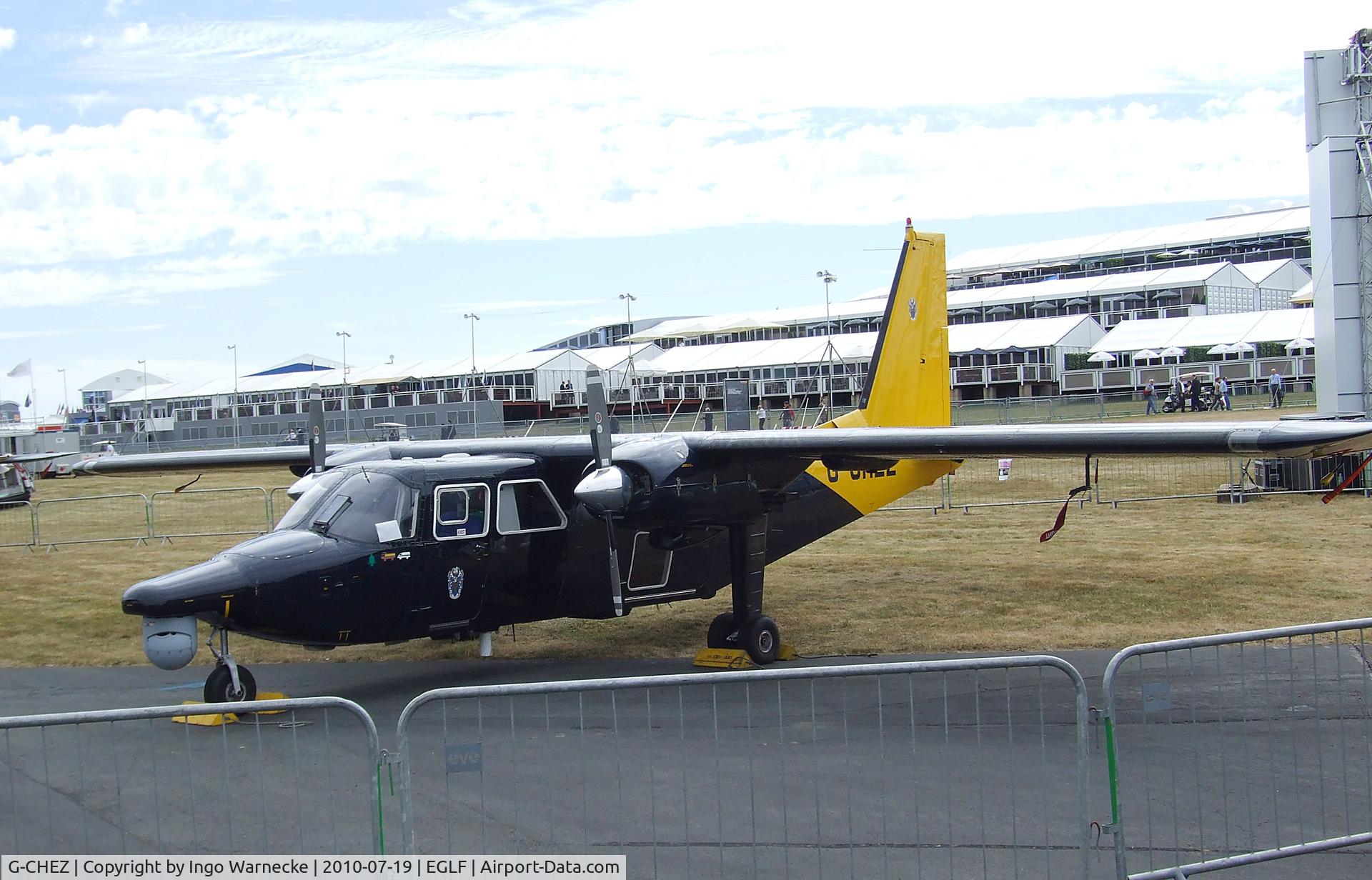 G-CHEZ, 1990 Pilatus Britten-Norman BN-2B-20 Islander C/N 2234, Britten-Norman BN-2B Islander at Farnborough International 2010