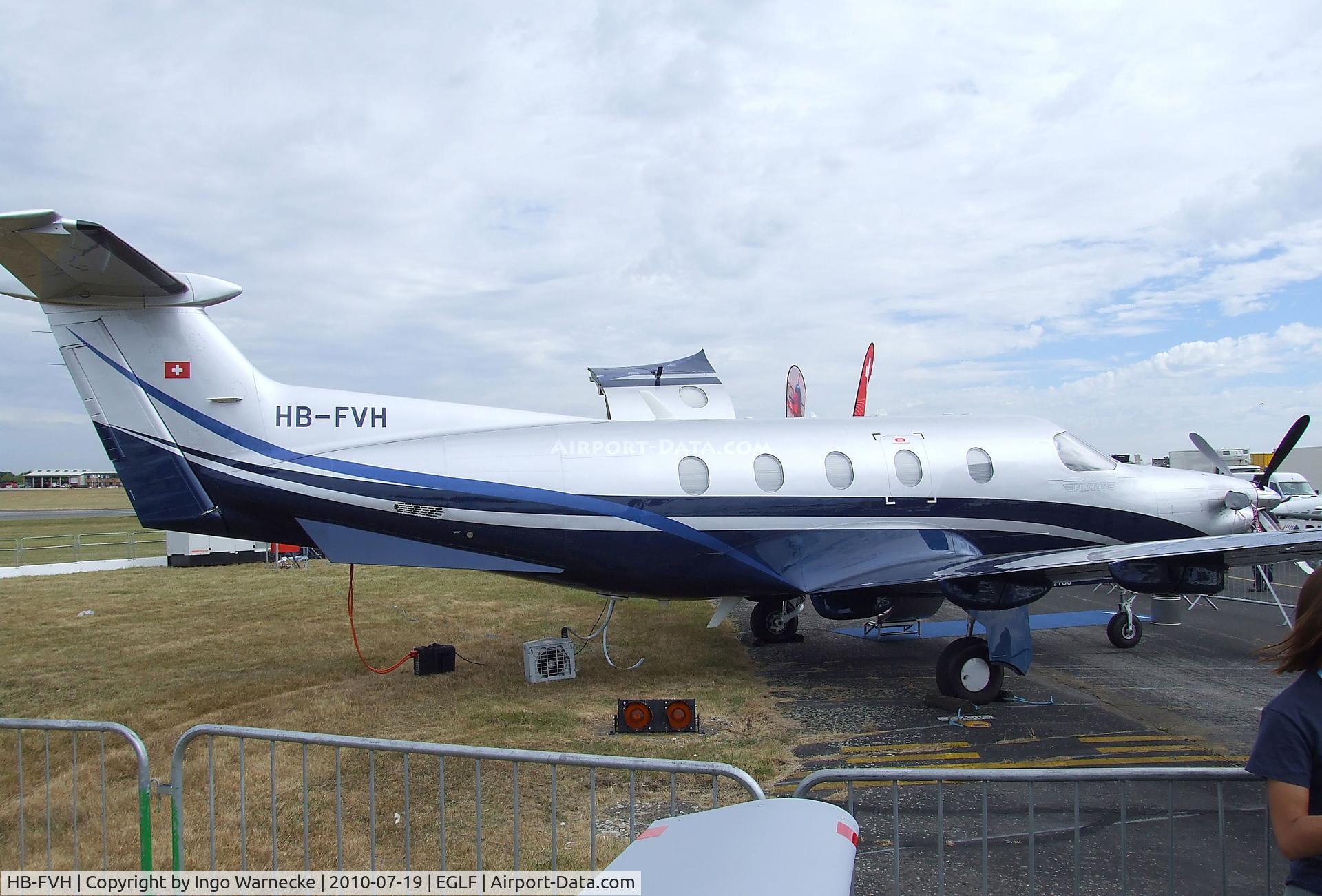 HB-FVH, 2009 Pilatus PC-12 C/N 1180, Pilatus PC-12 at Farnborough International 2010