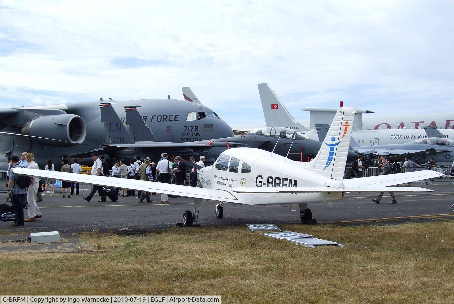 G-BRFM, 1979 Piper PA-28-161 C/N 287916279, Piper PA-28-161 Warrior II at Farnborough International 2010