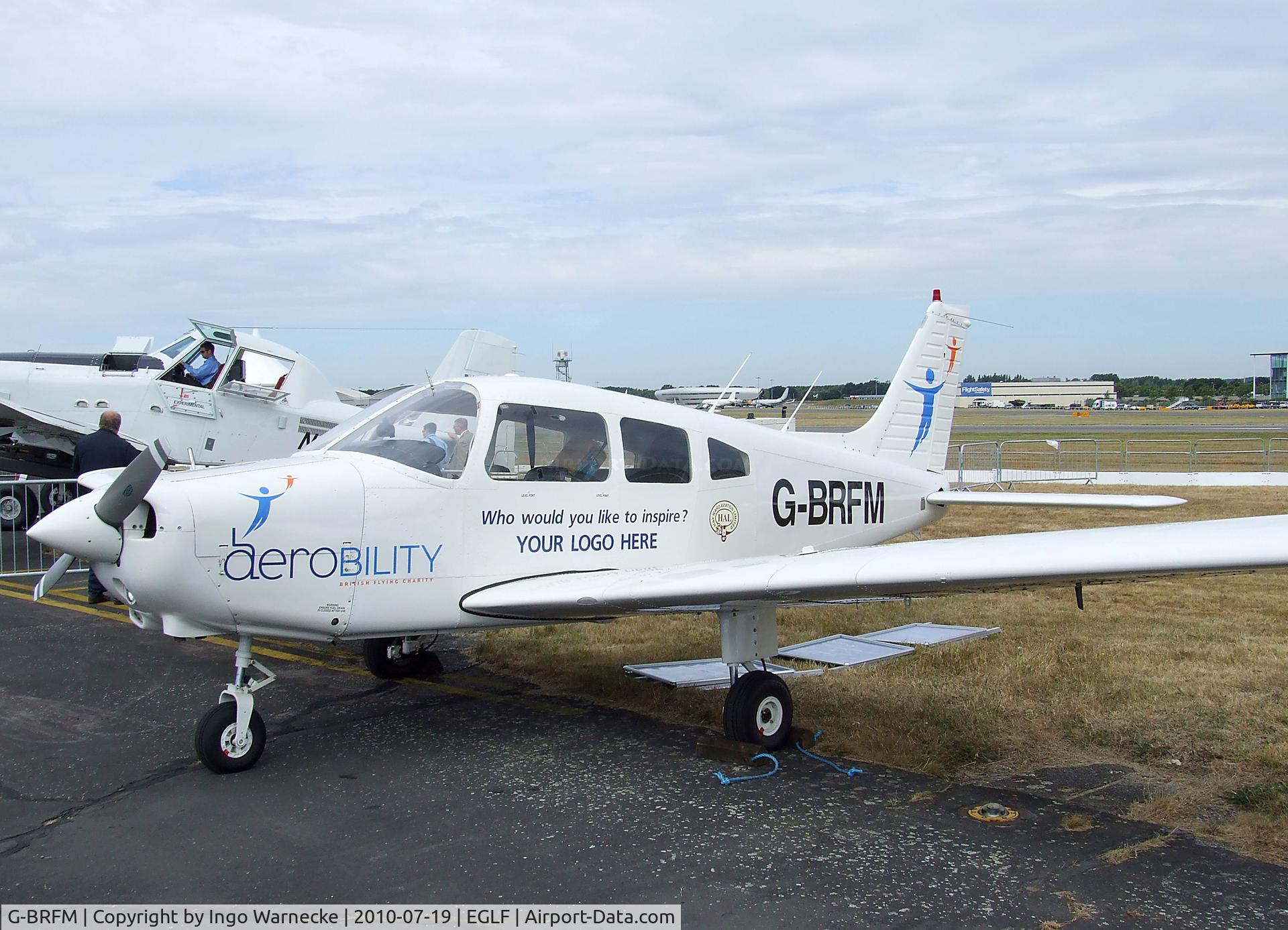 G-BRFM, 1979 Piper PA-28-161 C/N 287916279, Piper PA-28-161 Warrior II at Farnborough International 2010