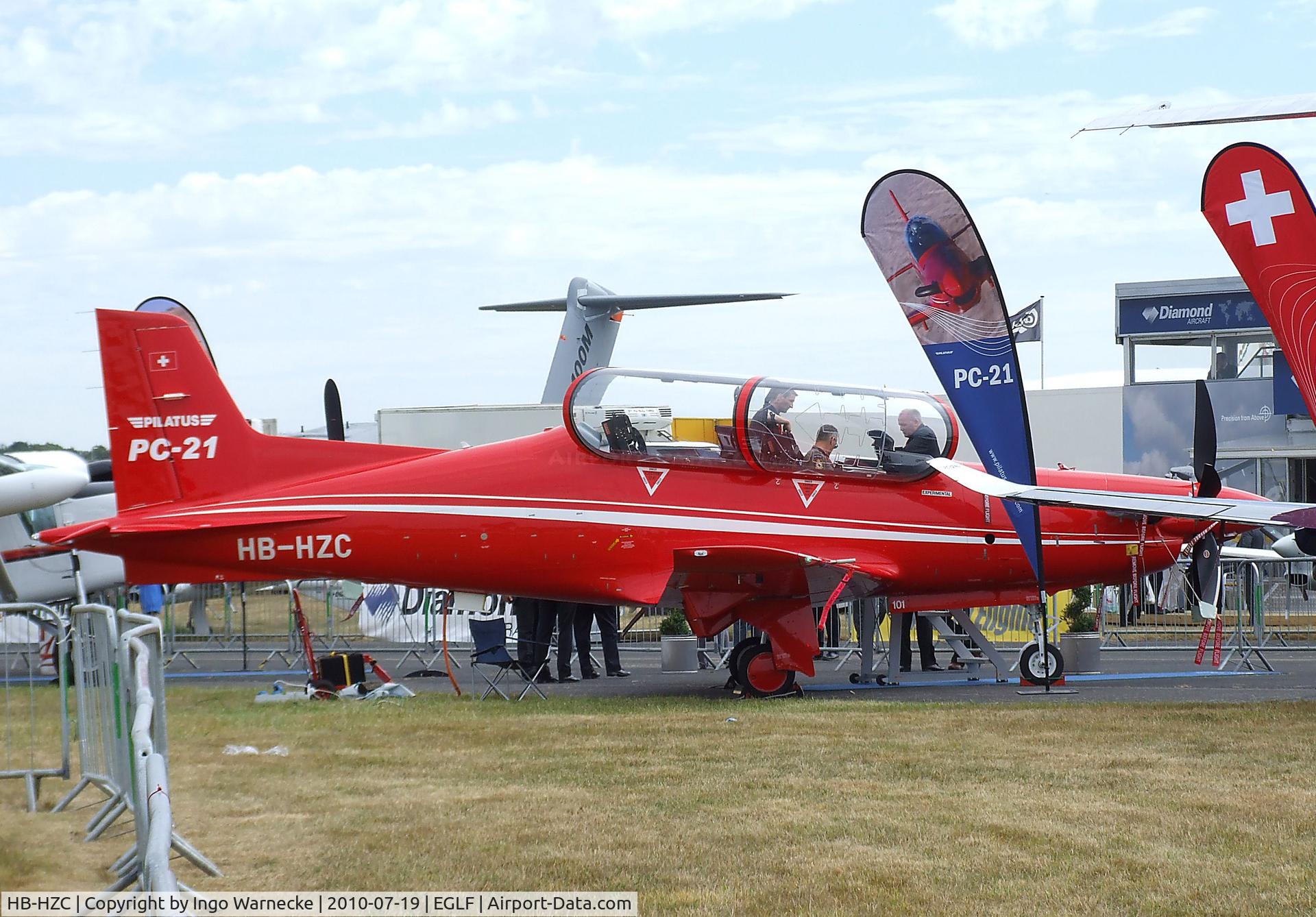 HB-HZC, 2005 Pilatus PC-21 C/N 101, Pilatus PC-21 Prototype at Farnborough International 2010