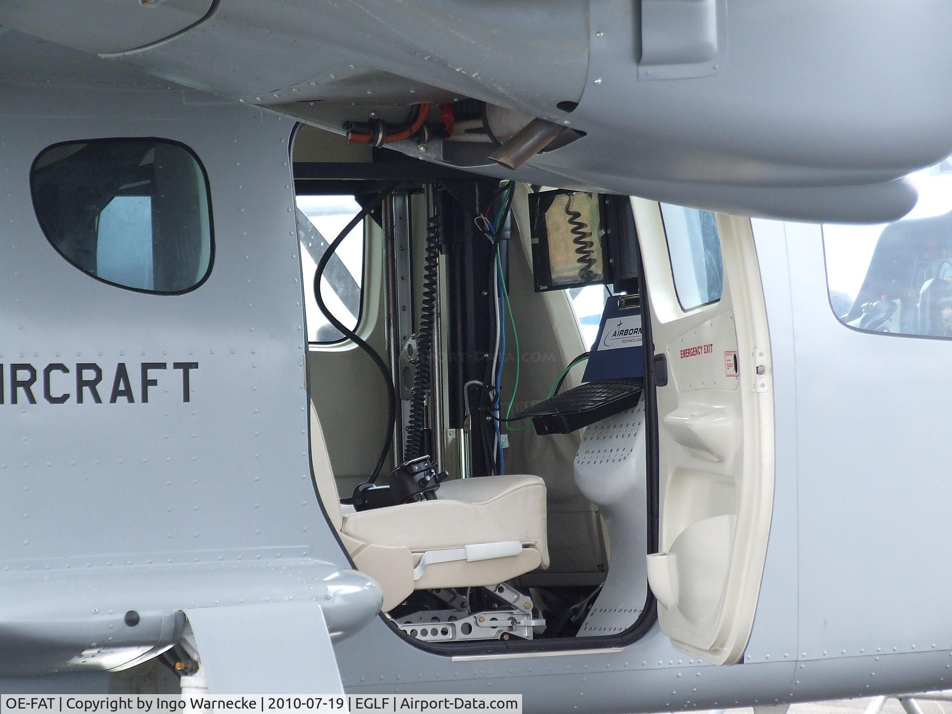 OE-FAT, Tecnam P-2006T C/N 016, Tecnam P2006T MMA (Multi Mission Aircraft) - sensor operator's workstation - at Farnborough International 2010
