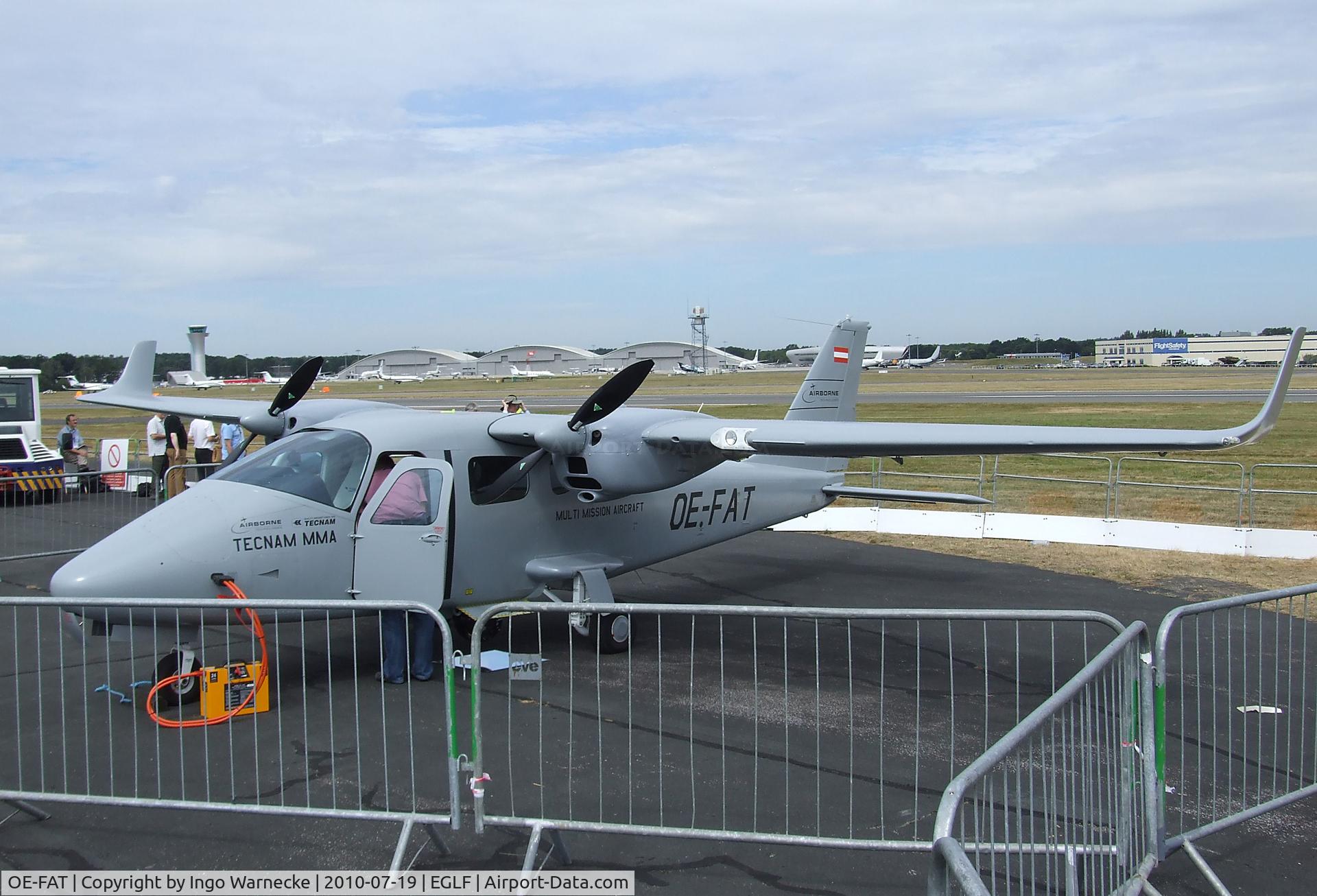 OE-FAT, Tecnam P-2006T C/N 016, Tecnam P2006T MMA (Multi Mission Aircraft) at Farnborough International 2010
