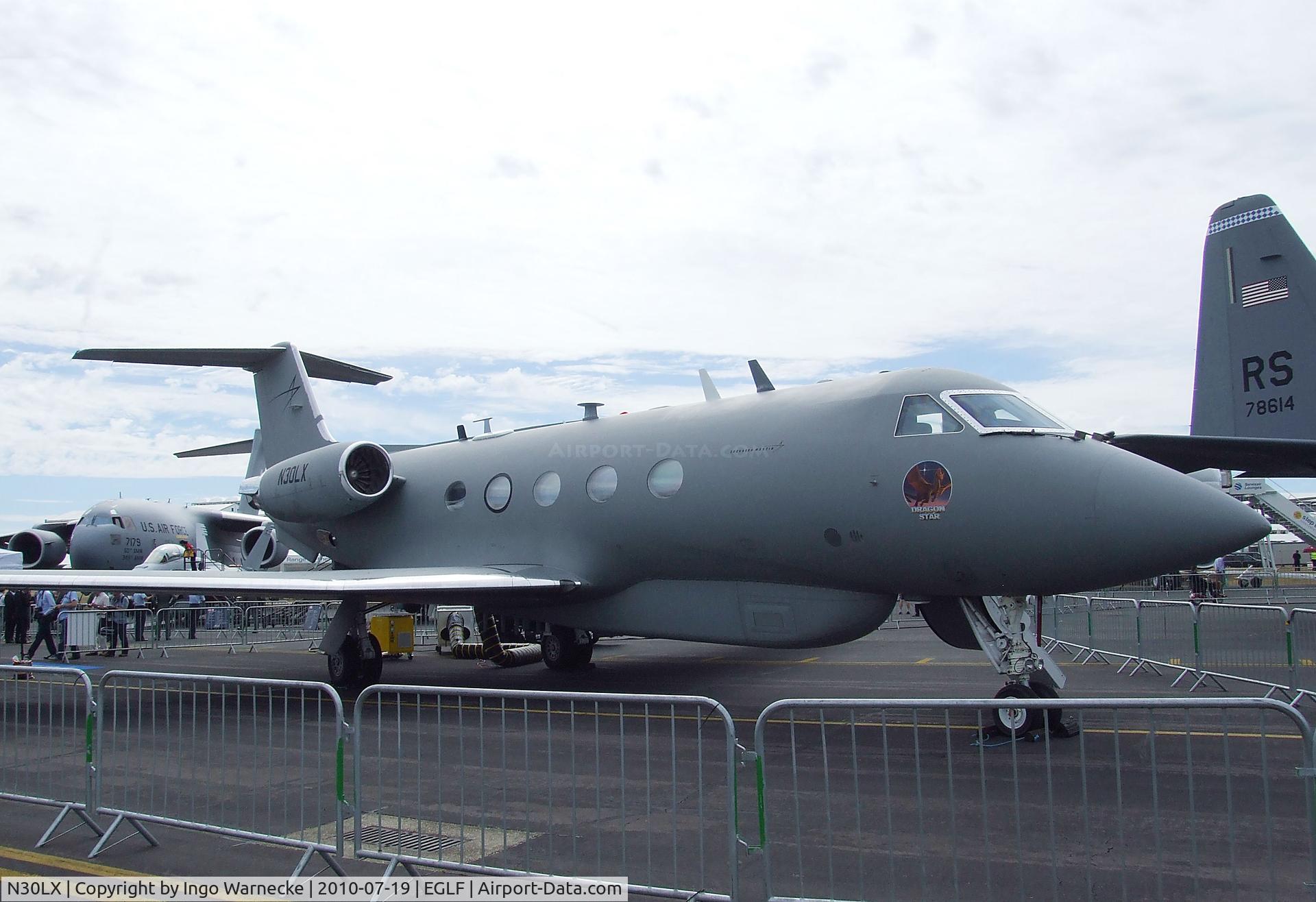 N30LX, 1984 Gulfstream Aerospace G-1159A Gulfstream III C/N 438, Gulfstream G-1159A / Lockheed Martin Dragon Star at Farnborough International 2010