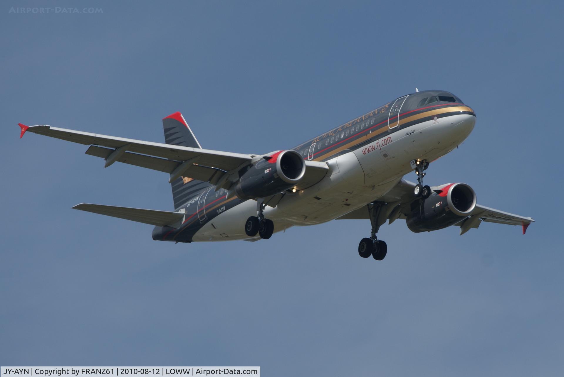 JY-AYN, 2009 Airbus A319-132 C/N 3803, Royal Jordanian