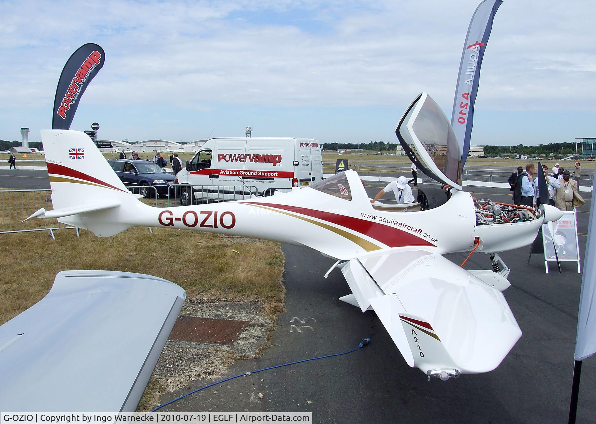 G-OZIO, 2009 Aquila A210 (AT01) C/N AT01-199, Aquila A210 (AT01) at Farnborough International 2010