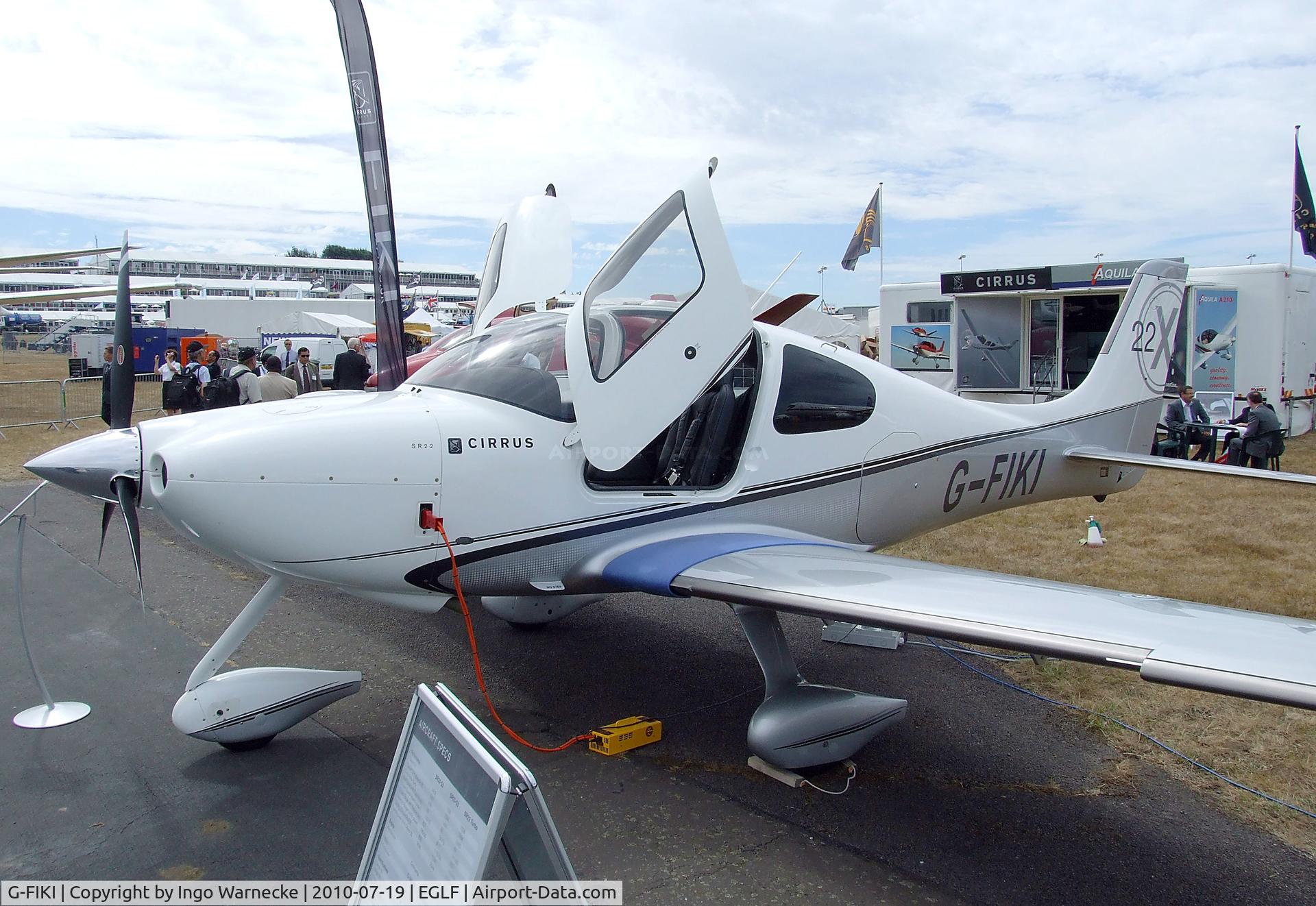 G-FIKI, 2008 Cirrus SR22 X C/N 3415, Cirrus SR22X at Farnborough International 2010