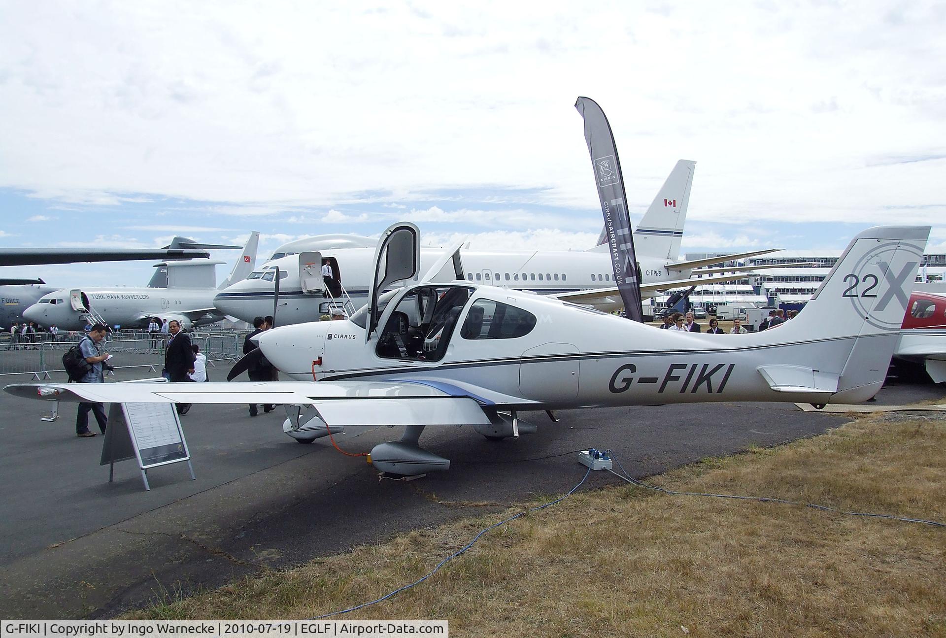 G-FIKI, 2008 Cirrus SR22 X C/N 3415, Cirrus SR22X at Farnborough International 2010