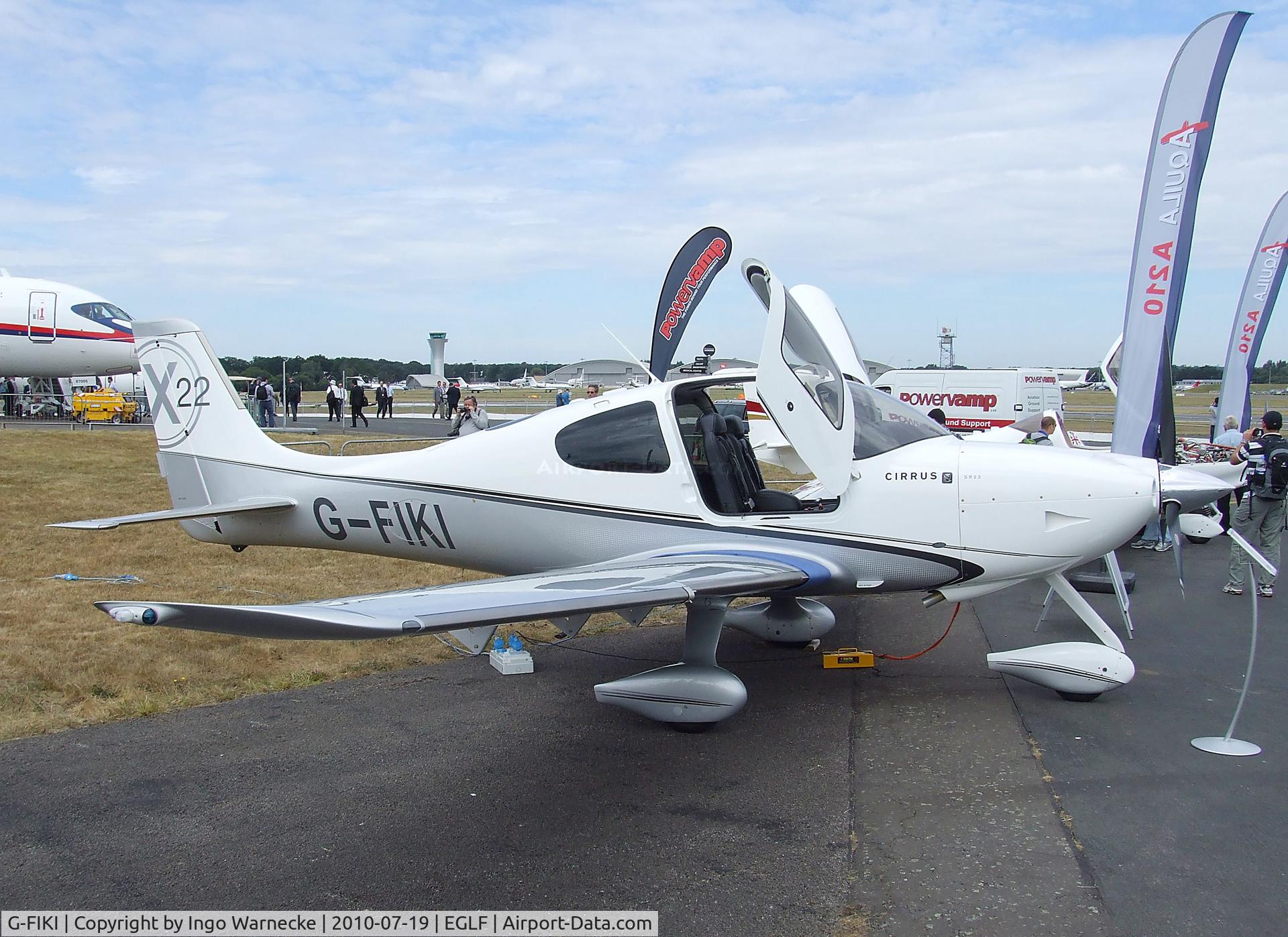 G-FIKI, 2008 Cirrus SR22 X C/N 3415, Cirrus SR22X at Farnborough International 2010