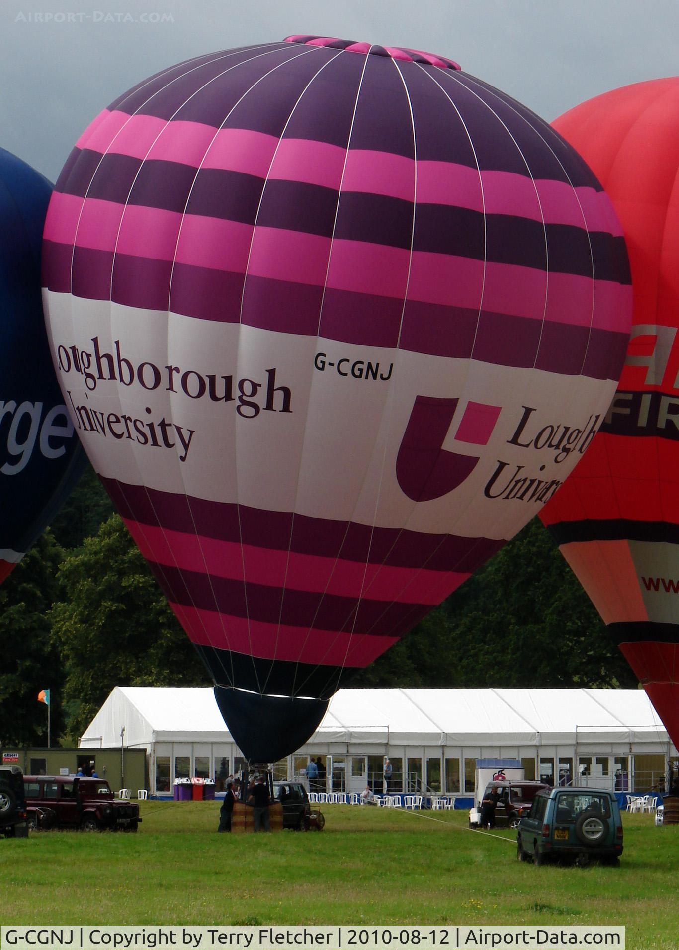 G-CGNJ, 2010 Cameron Balloons Z-105 C/N 11261, Cameron Balloon of Loughborough University
at 2010 Bristol Balloon Fiesta