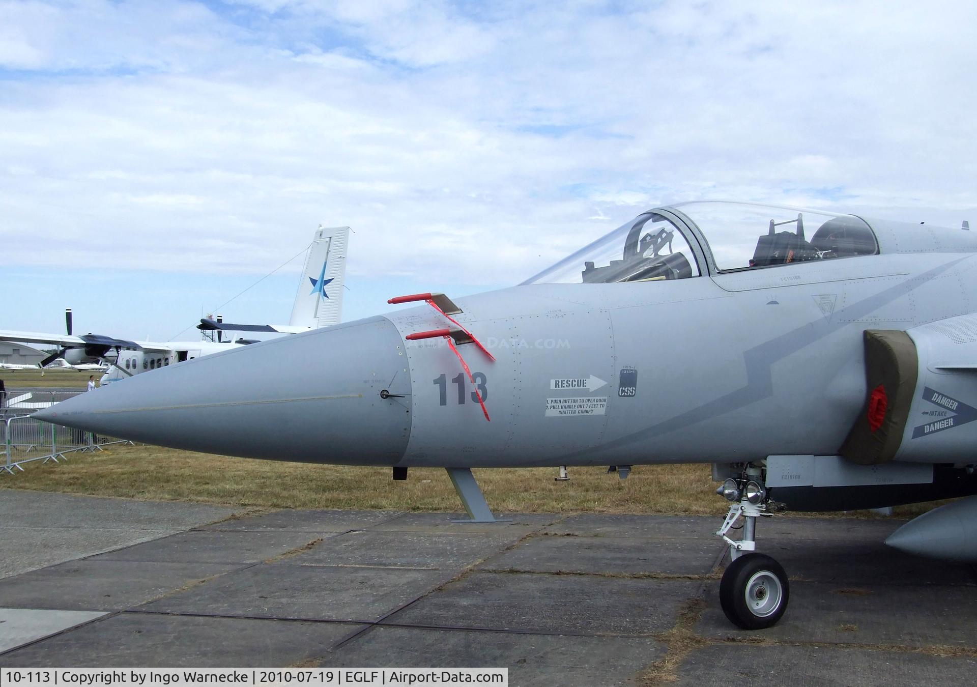 10-113, PAC JF-17 Thunder C/N FC10108, Chengdu / PAC FC-1 / JF-17 Thunder of the Pakistan air force at Farnborough International 2010