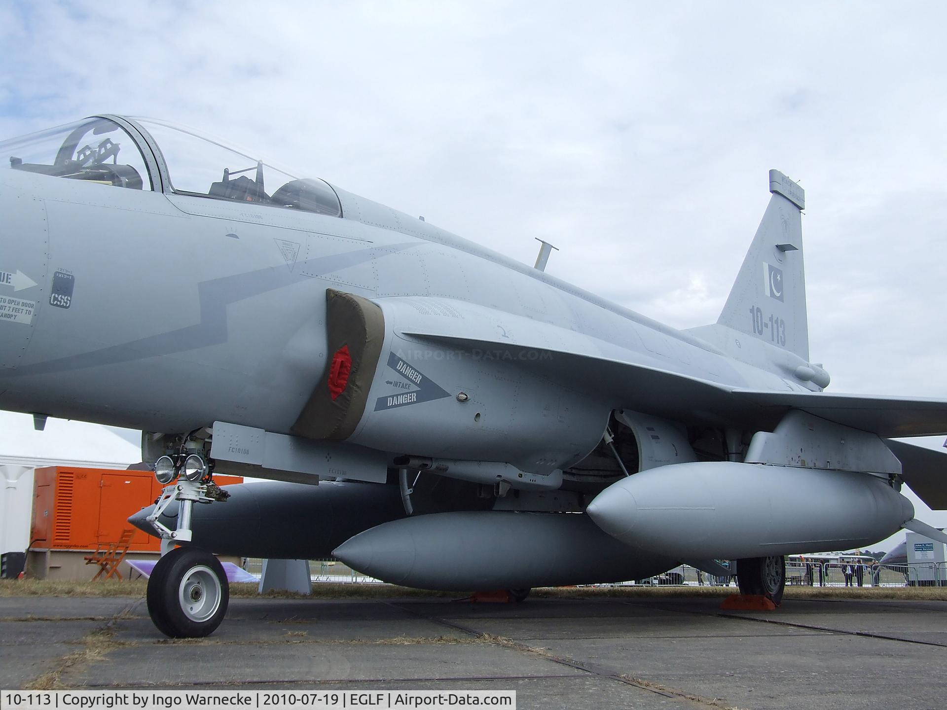 10-113, PAC JF-17 Thunder C/N FC10108, Chengdu / PAC FC-1 / JF-17 Thunder of the Pakistan air force at Farnborough International 2010