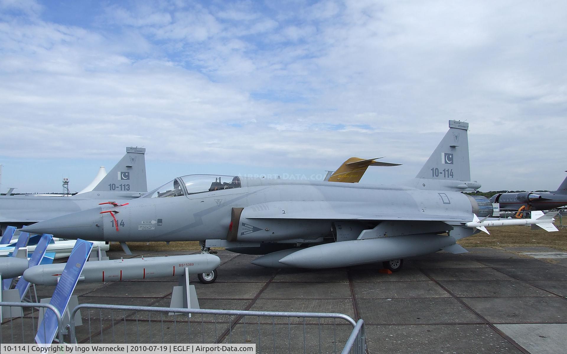 10-114, PAC JF-17 Thunder C/N FC10106, Chengdu / PAC FC-1 / JF-17 Thunder of the Pakistan air force at Farnborough International 2010