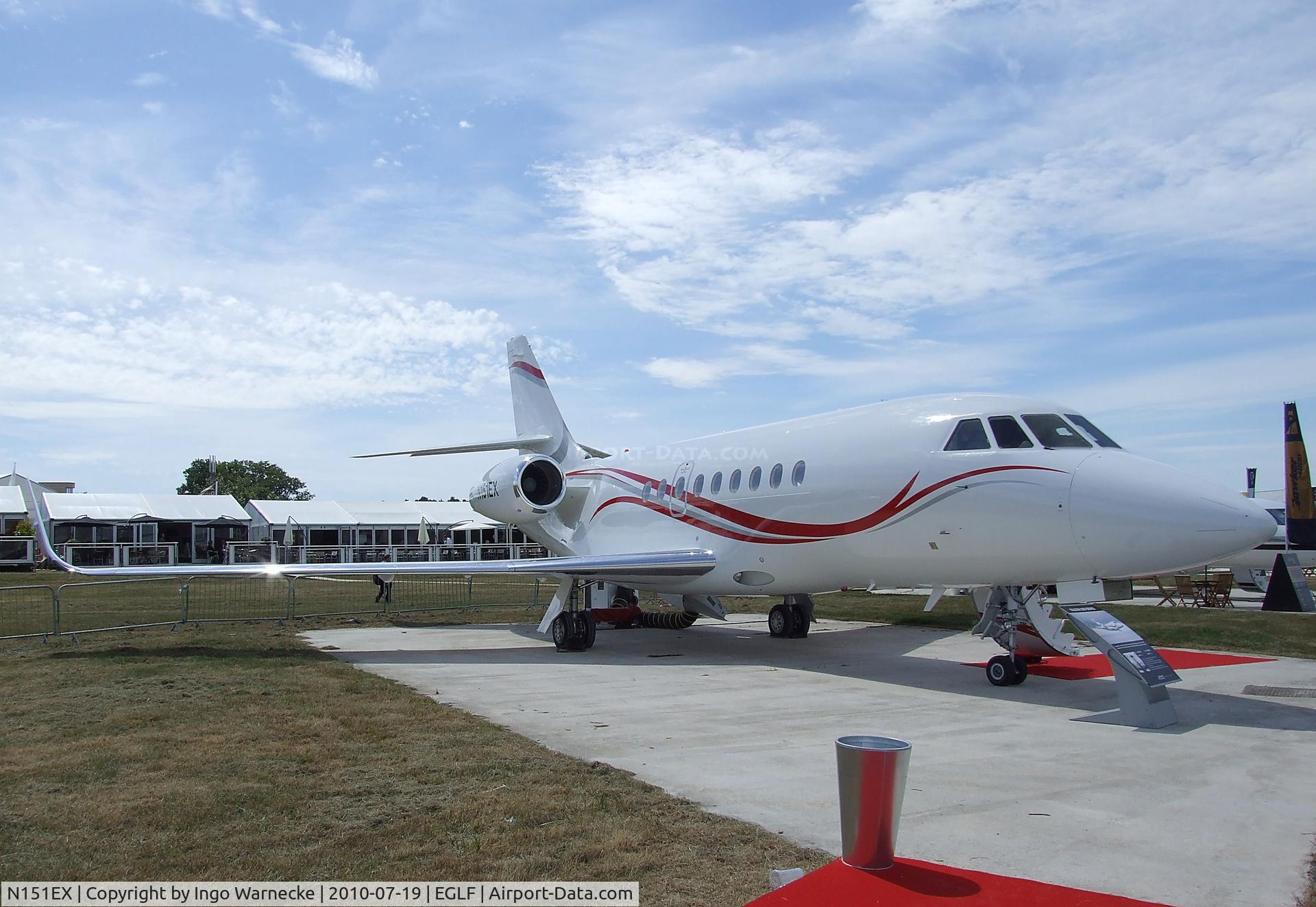 N151EX, 2008 Dassault Falcon 2000EX C/N 151, Dassault Falcon 2000EX at Farnborough International 2010