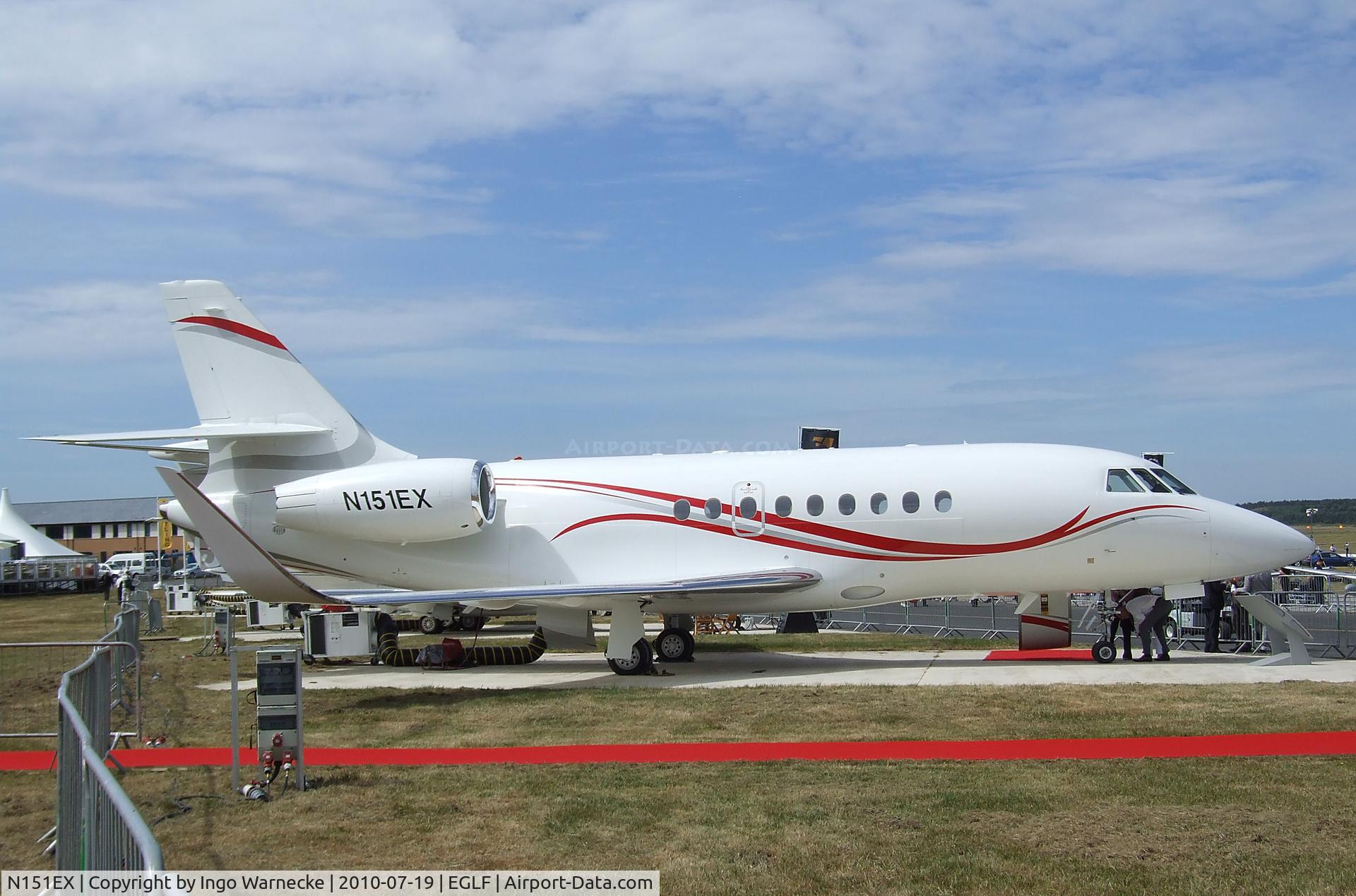N151EX, 2008 Dassault Falcon 2000EX C/N 151, Dassault Falcon 2000EX at Farnborough International 2010