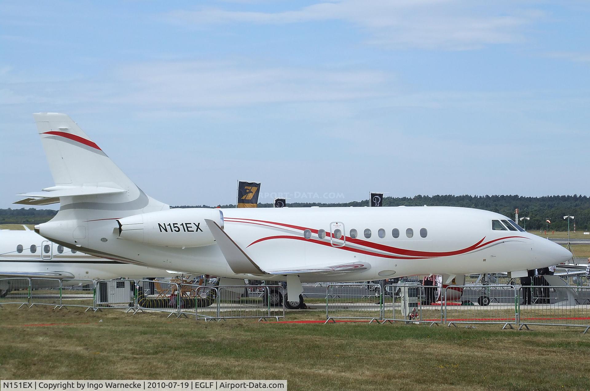 N151EX, 2008 Dassault Falcon 2000EX C/N 151, Dassault Falcon 2000EX at Farnborough International 2010