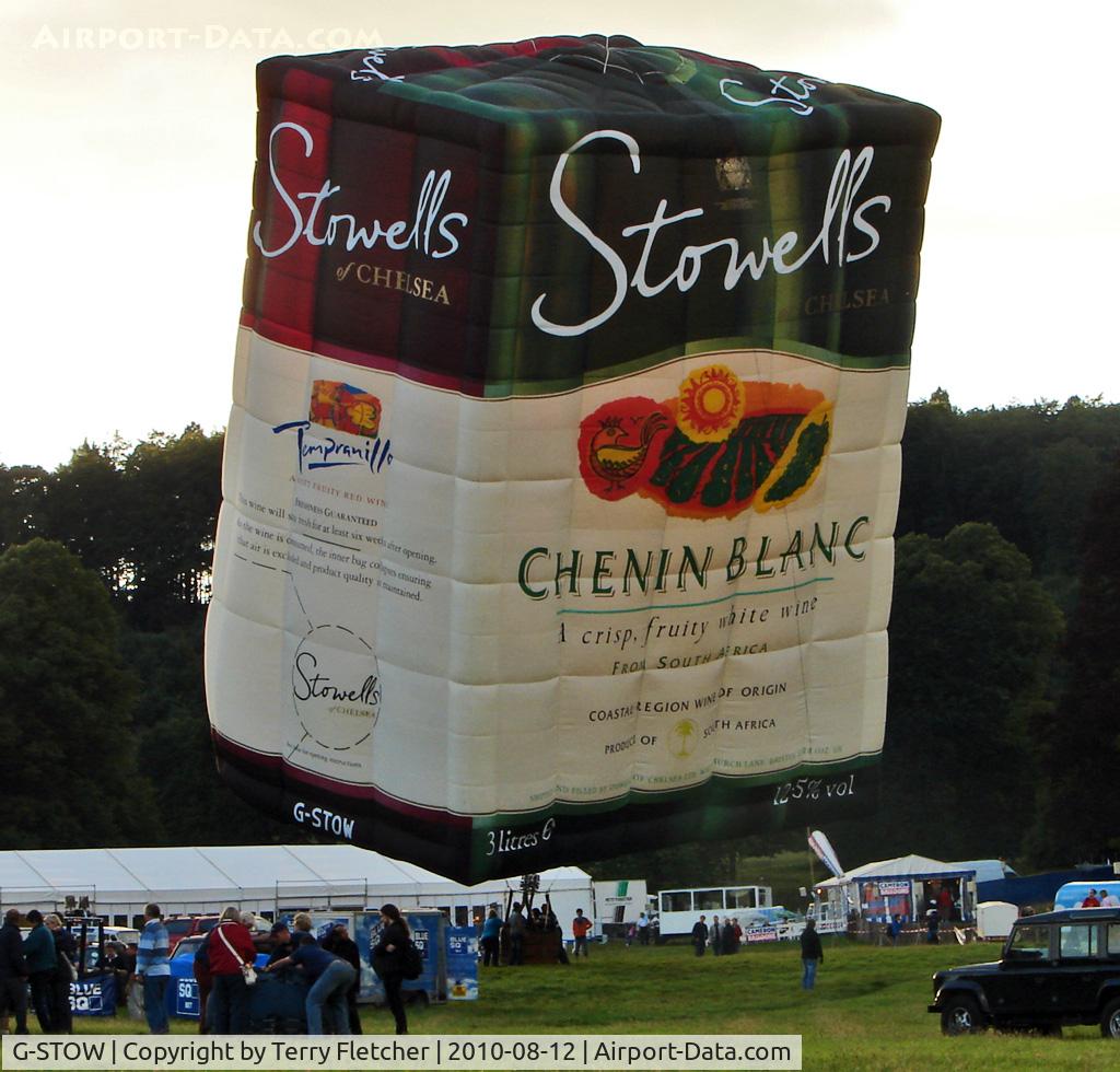 G-STOW, 1998 Cameron Balloons Ltd CAMERON WINE BOX-90 C/N 4420, 1998 Cameron Balloons Ltd CAMERON WINE BOX-90, c/n: 4420 at 2010 Bristol Balloon Fiesta