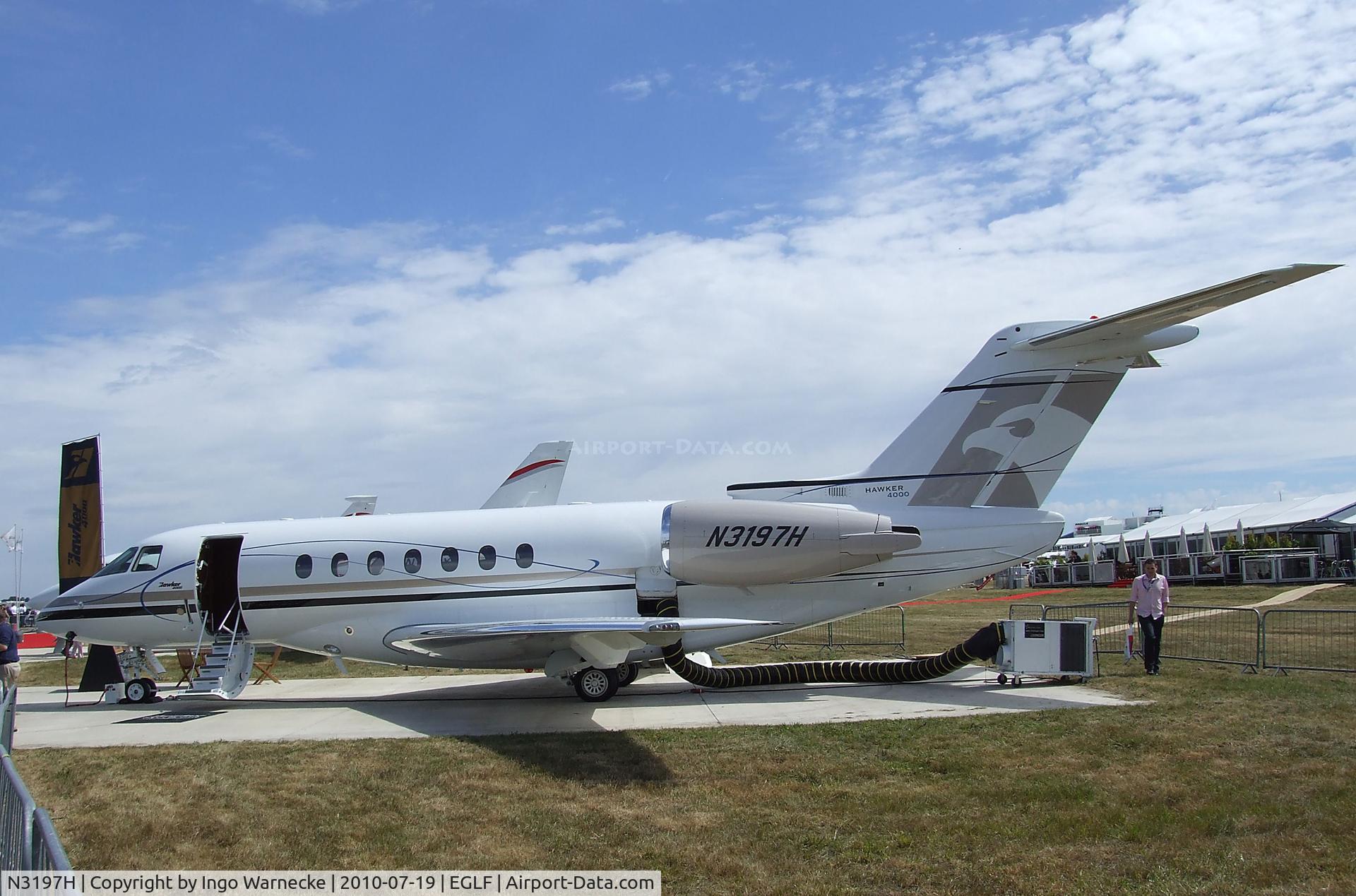 N3197H, 2009 Hawker Beechcraft 4000 C/N RC-37, Hawker Beechcraft Hawker 4000 at Farnborough International 2010