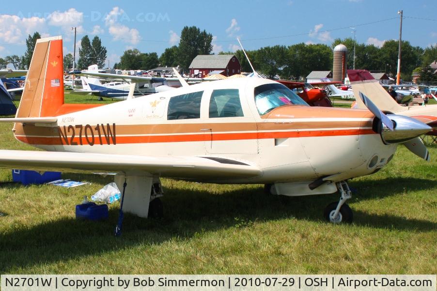N2701W, 1966 Mooney M20E C/N 1016, Airventure 2010 - Oshkosh, Wisconsin
