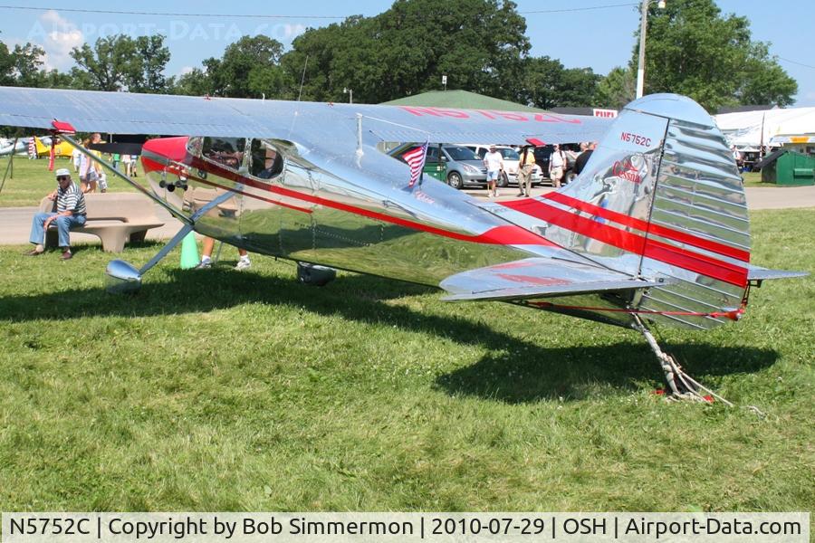 N5752C, 1950 Cessna 170A C/N 19706, Airventure 2010 - Oshkosh, Wisconsin