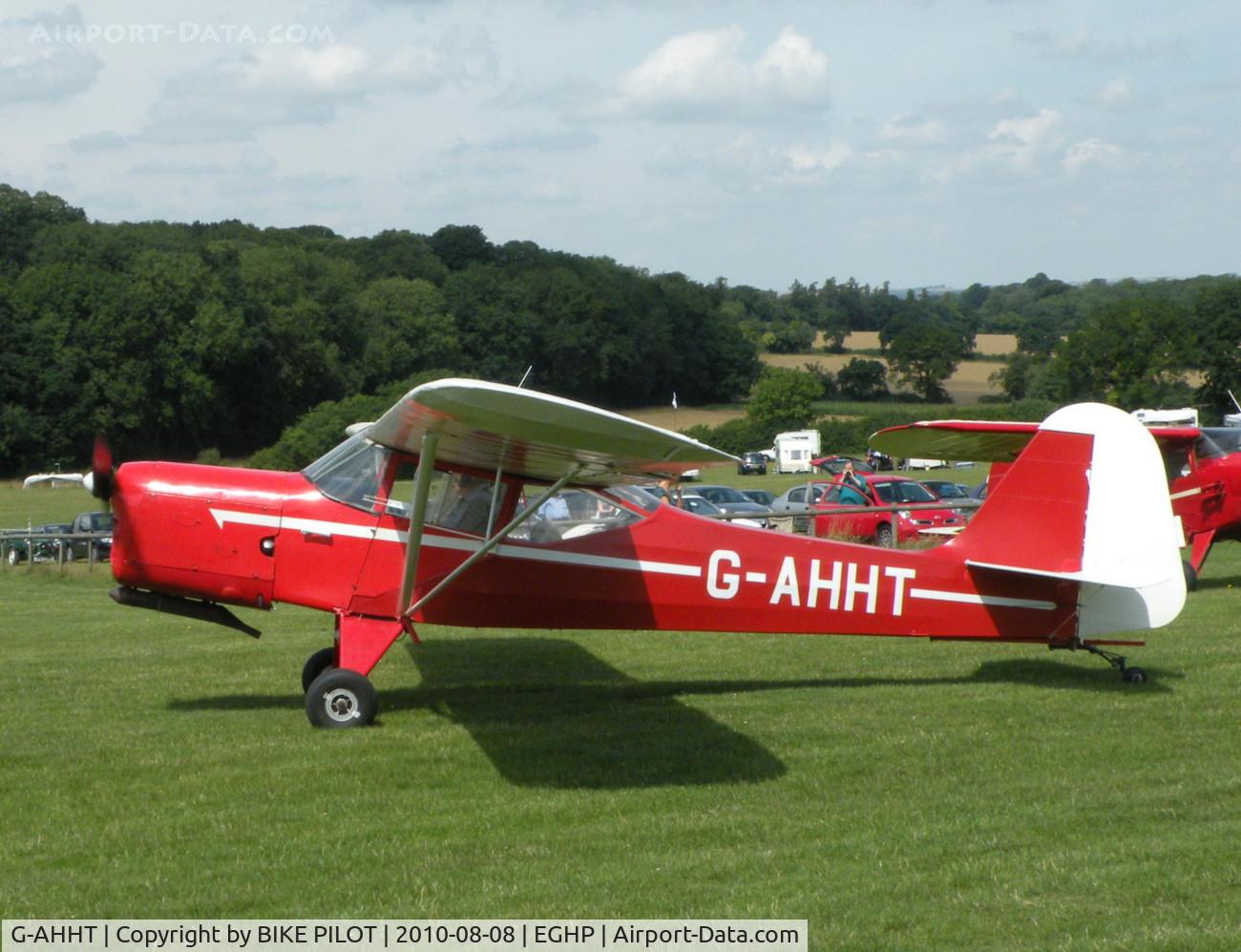 G-AHHT, 1946 Auster J-1N Alpha C/N 2022, RESIDENT AIRCRAFT. POPHAM AUSTER FLY-IN 2010-08-08
