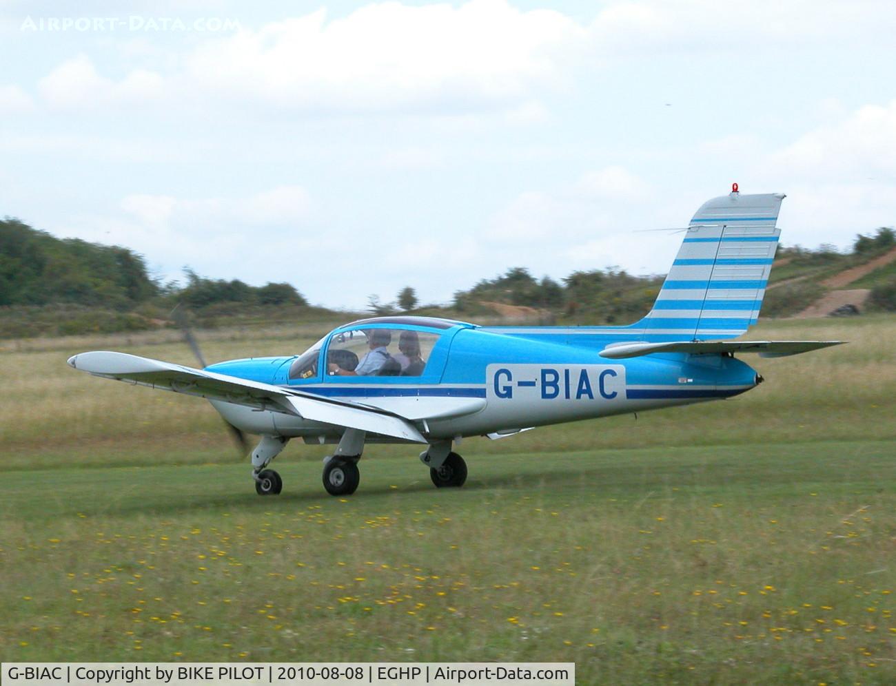 G-BIAC, 1980 Socata Rallye 235E Gabier C/N 13323, ALPHA CHARLIE ROLL OUT RWY 03. POPHAM AUSTER FLY-IN 2010-08-08.