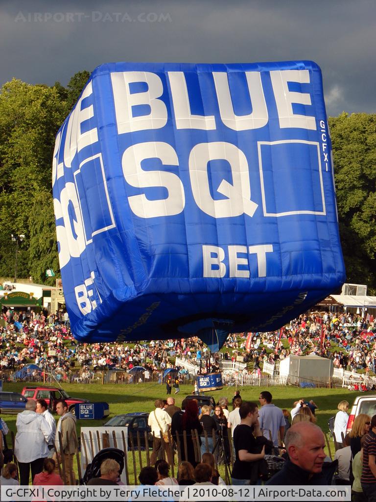 G-CFXI, 2009 Lindstrand LBL BOX C/N 1257, Linstrand Blue Square Balloon at 2010 Bristol Balloon Fiesta
