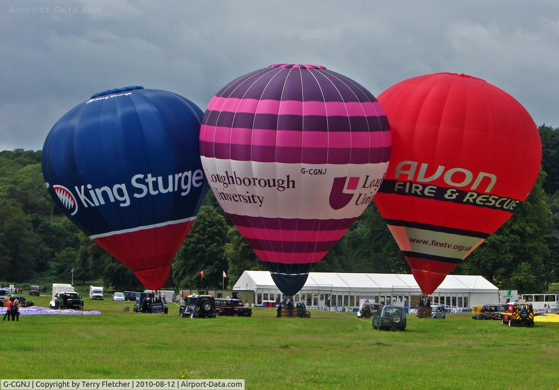 G-CGNJ, 2010 Cameron Balloons Z-105 C/N 11261, Tethered Balloons at 2010 Bristol Balloon Fiesta