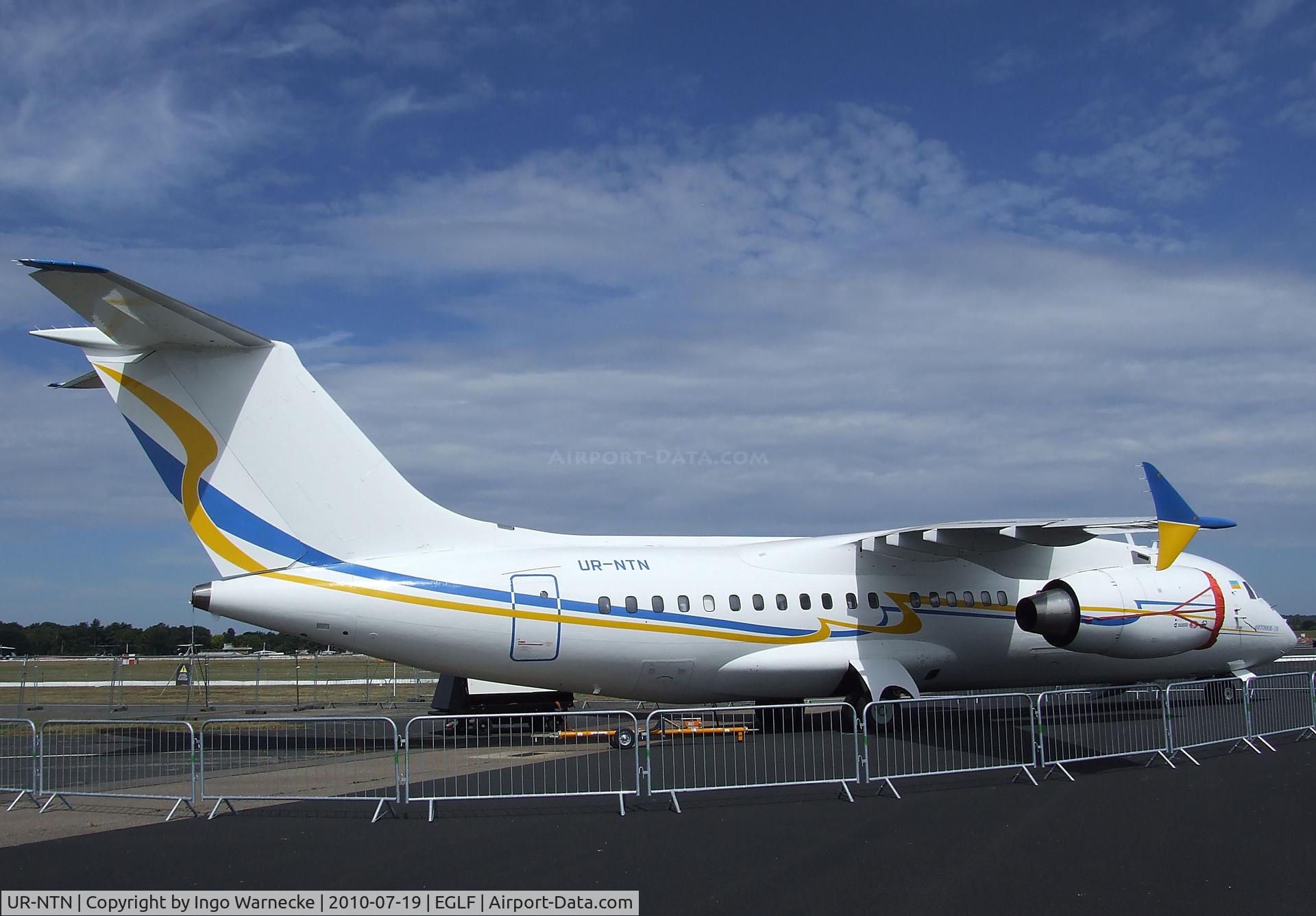 UR-NTN, Antonov An-158 C/N 01-01, Antonov An-158 at Farnborough International 2010