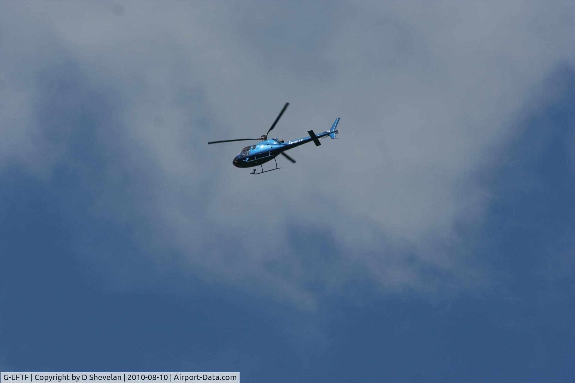 G-EFTF, 1985 Aerospatiale AS-350B Ecureuil C/N 1847, Flying over River Nidd Pateley Bridge