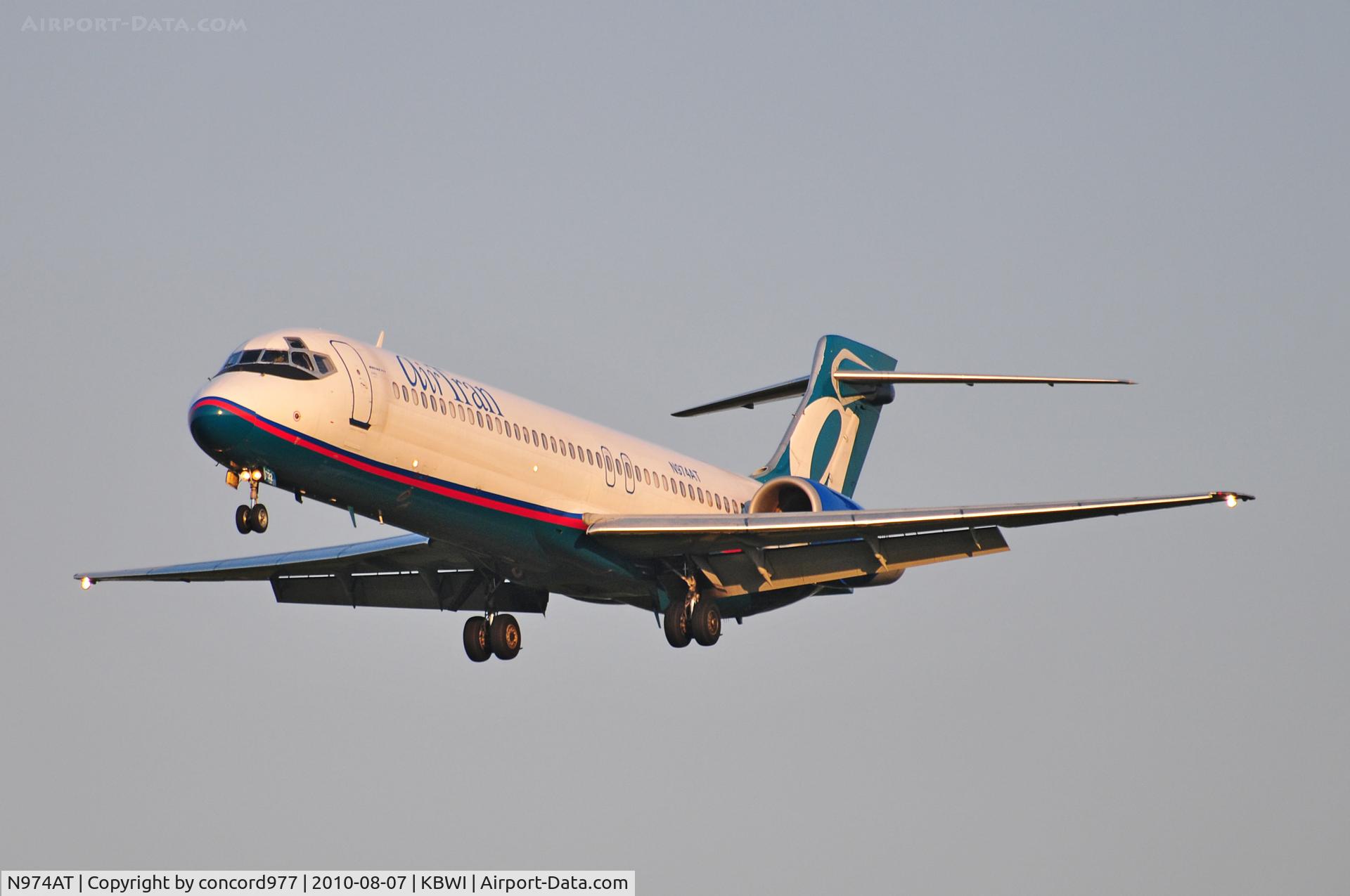 N974AT, 2002 Boeing 717-200 C/N 55034, Seen at KBWI on 8/7/2010