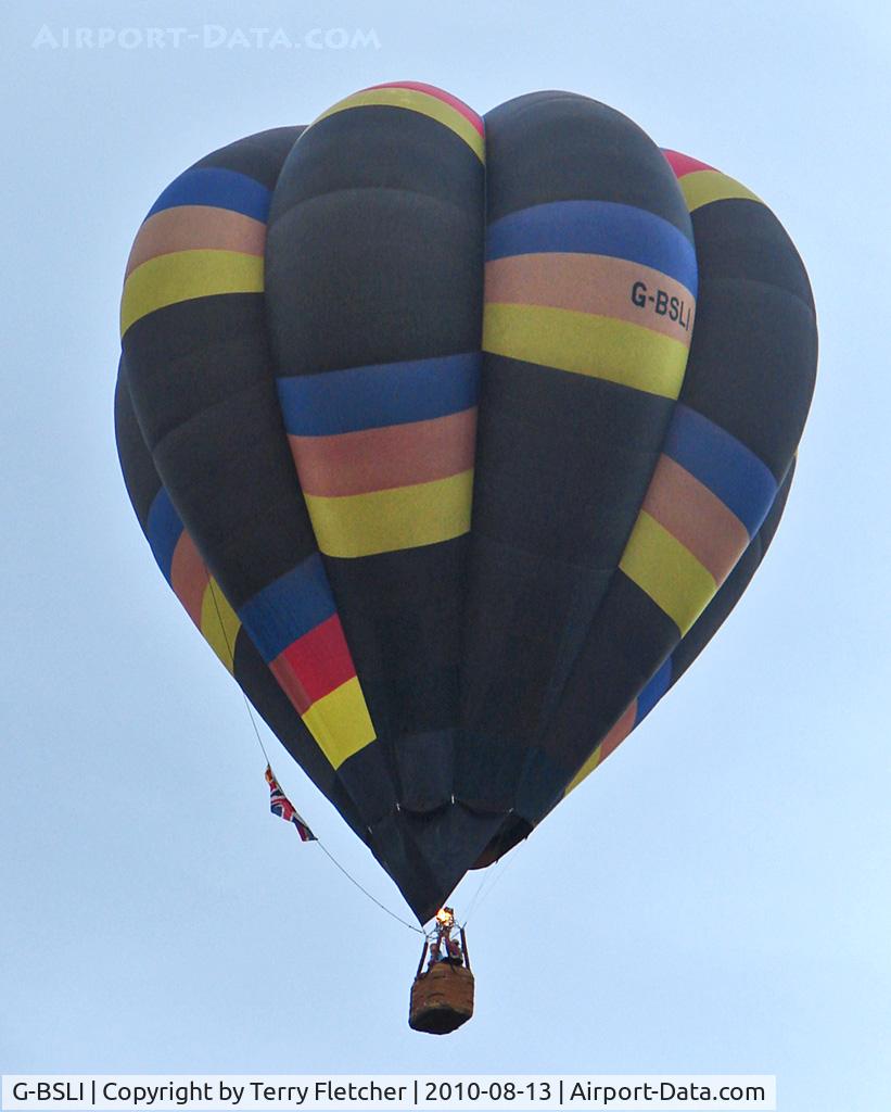 G-BSLI, 1990 Cameron Balloons V-77 C/N 2115, 1990 Cameron Balloons Ltd CAMERON V-77, c/n: 2115 at 2010 Bristol Balloon Fiesta